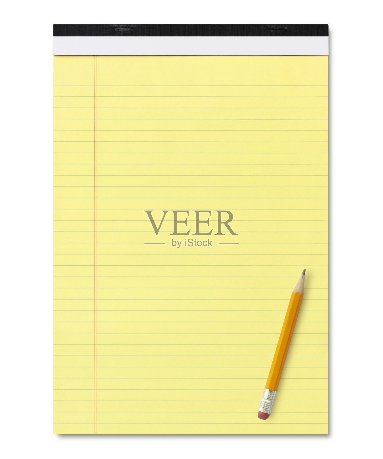 带铅笔的黄色记事本照片摄影图片