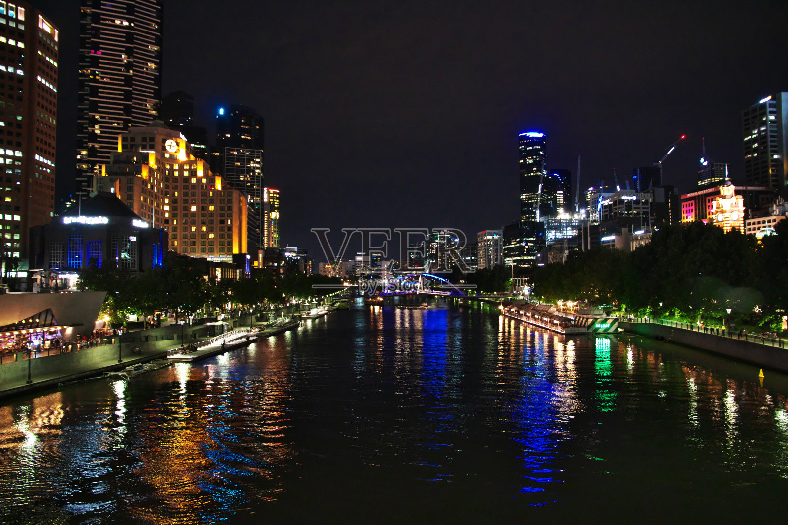 墨尔本海滨的傍晚照片摄影图片