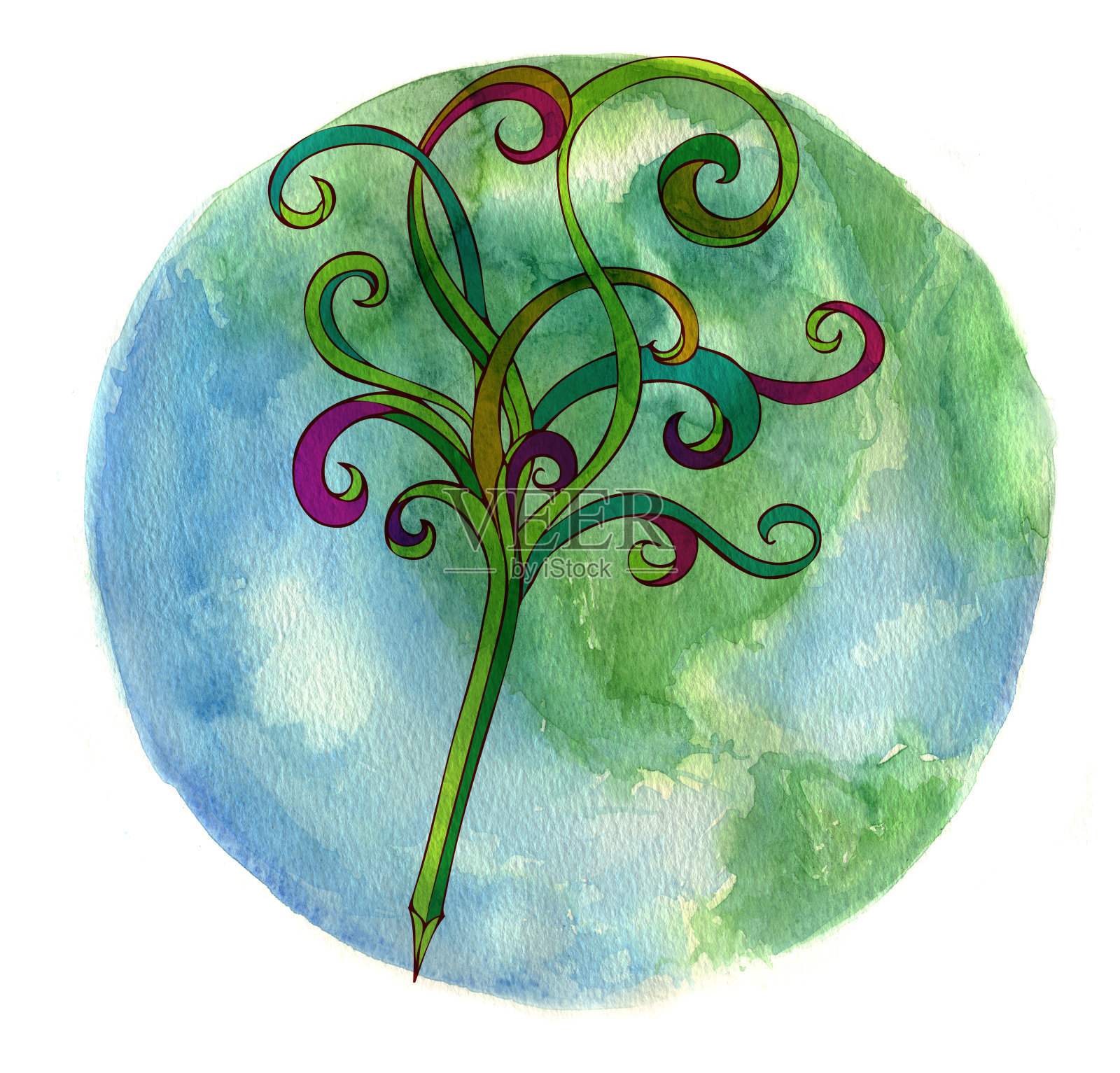 创造世界插画图片素材