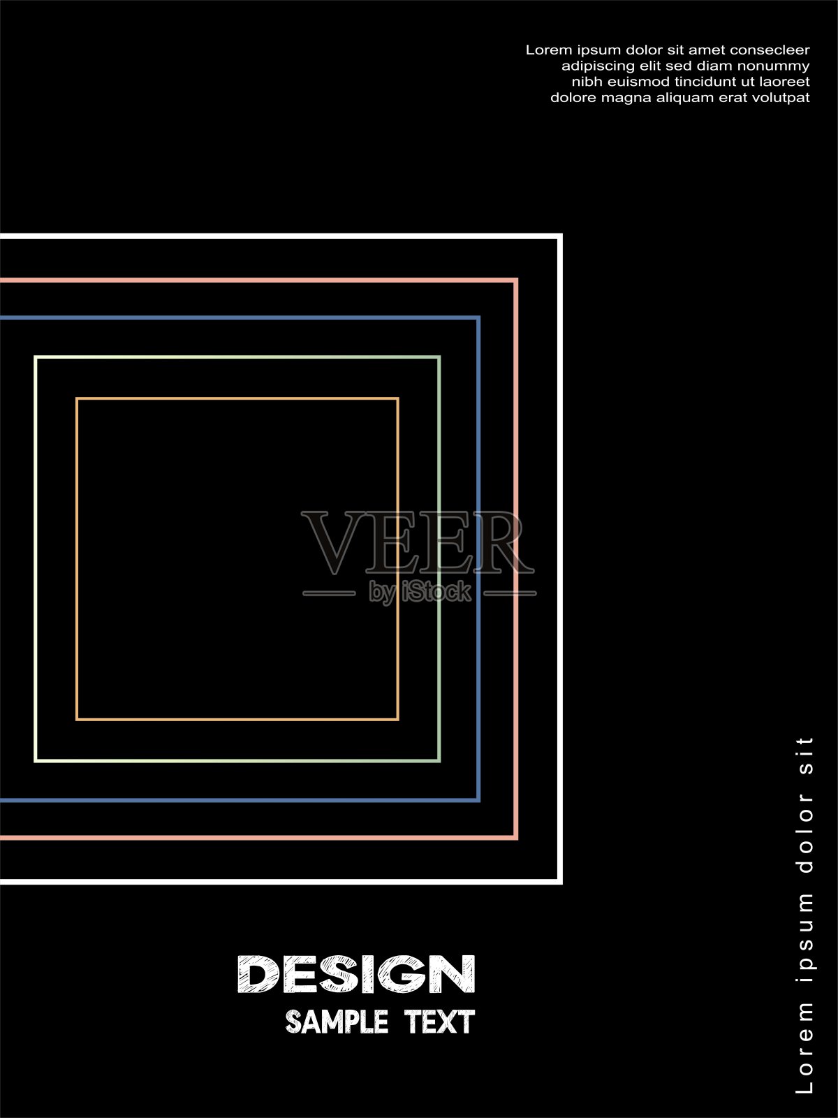 垂直宣传册模板与现代和时尚的背景插画图片素材