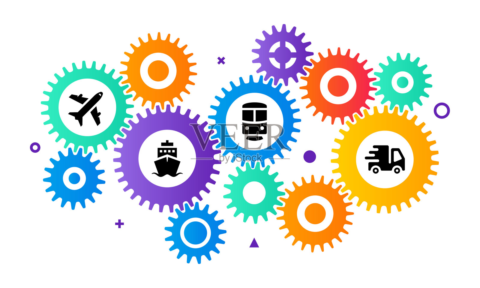 面向全球供应链的课程概念设计插画图片素材