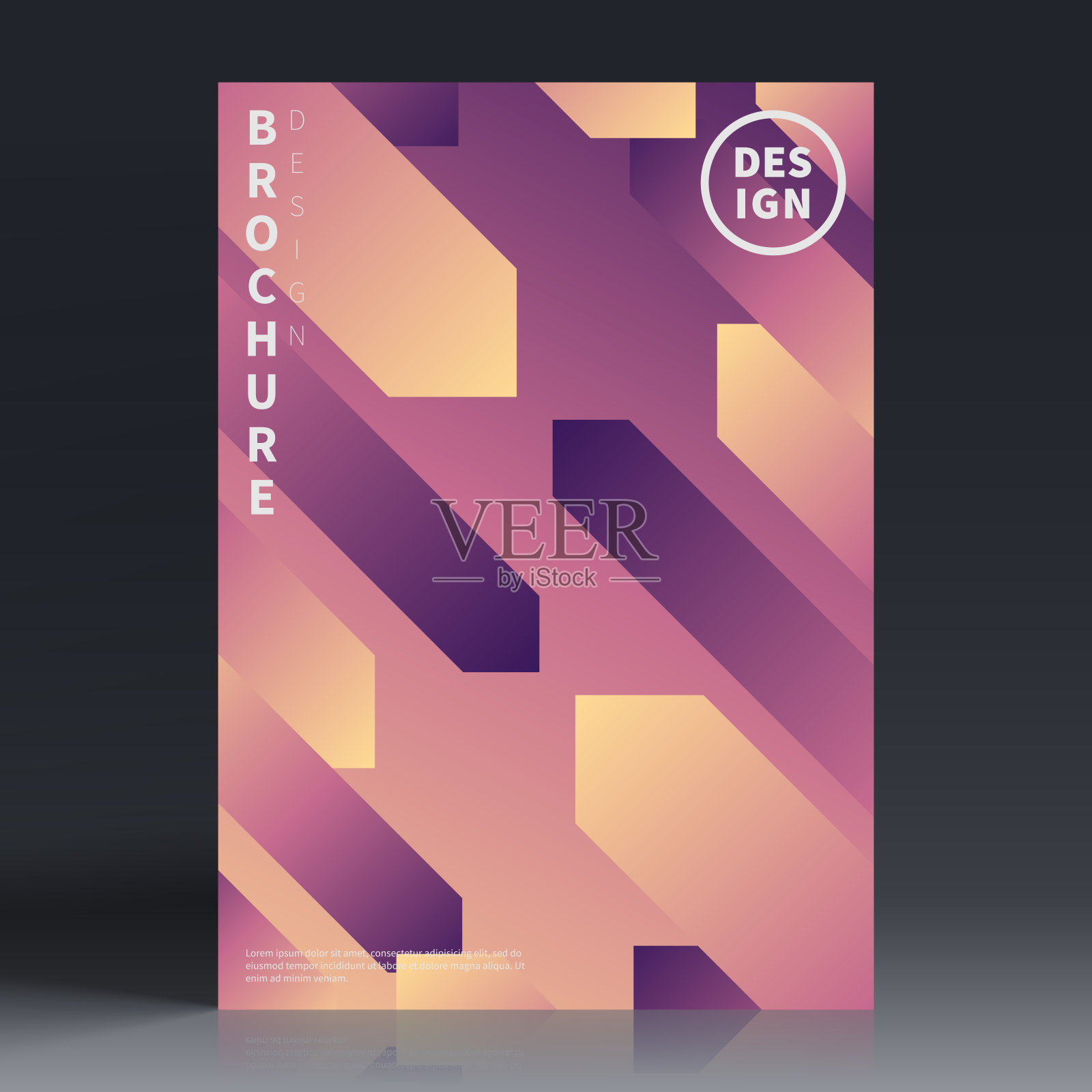 宣传册模板排版，紫色封面设计，商业年报，传单，杂志插画图片素材