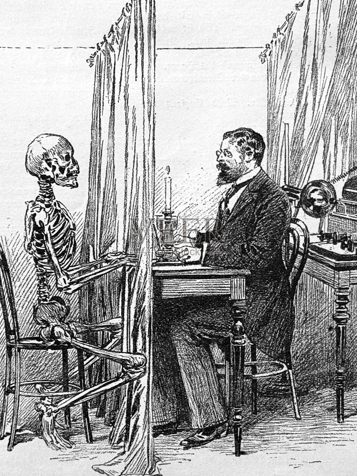 x光魔术演示，准备插画图片素材