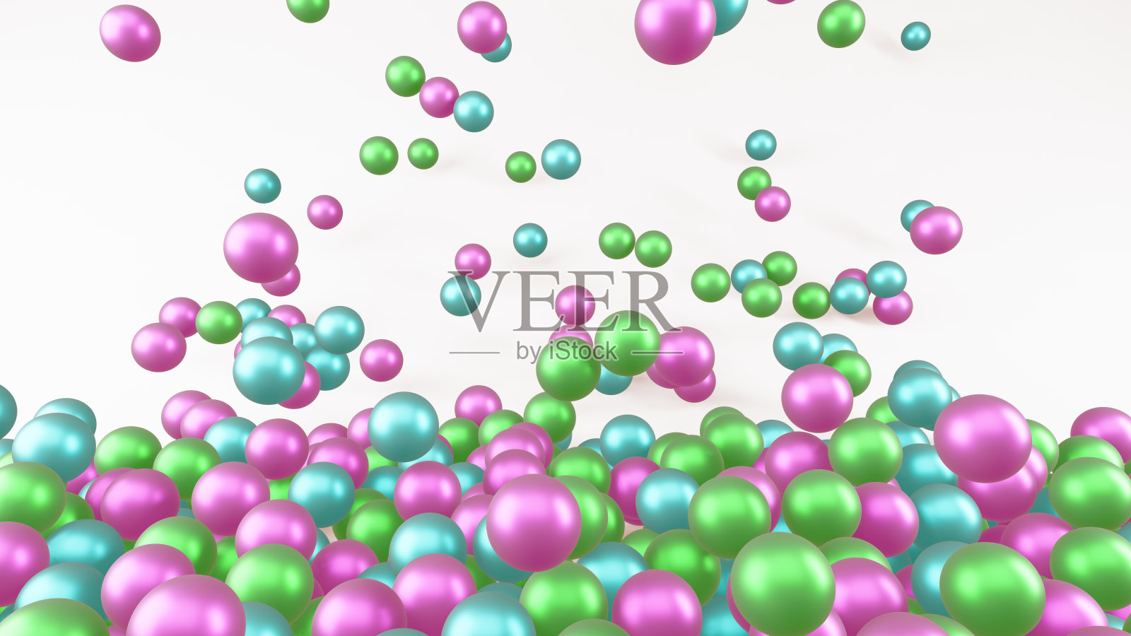 五颜六色的球下落和弹跳照片摄影图片