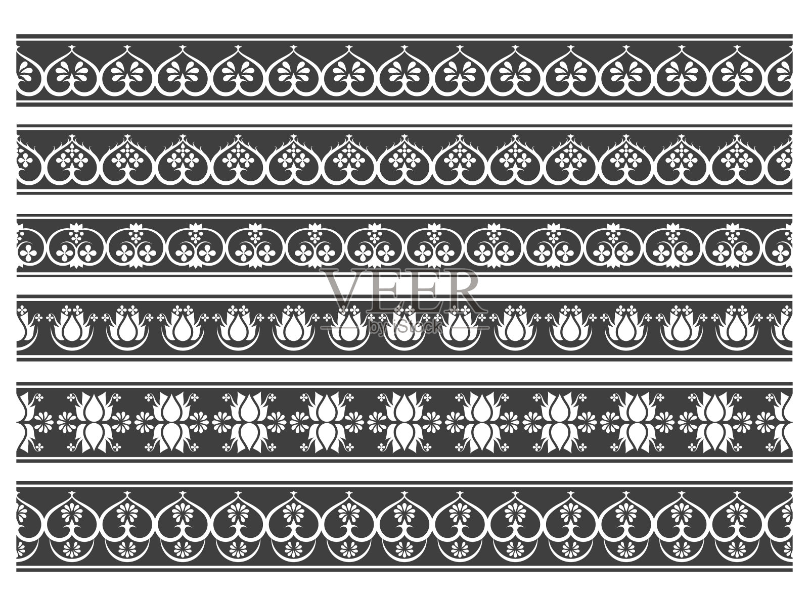 装饰边线套装插画图片素材