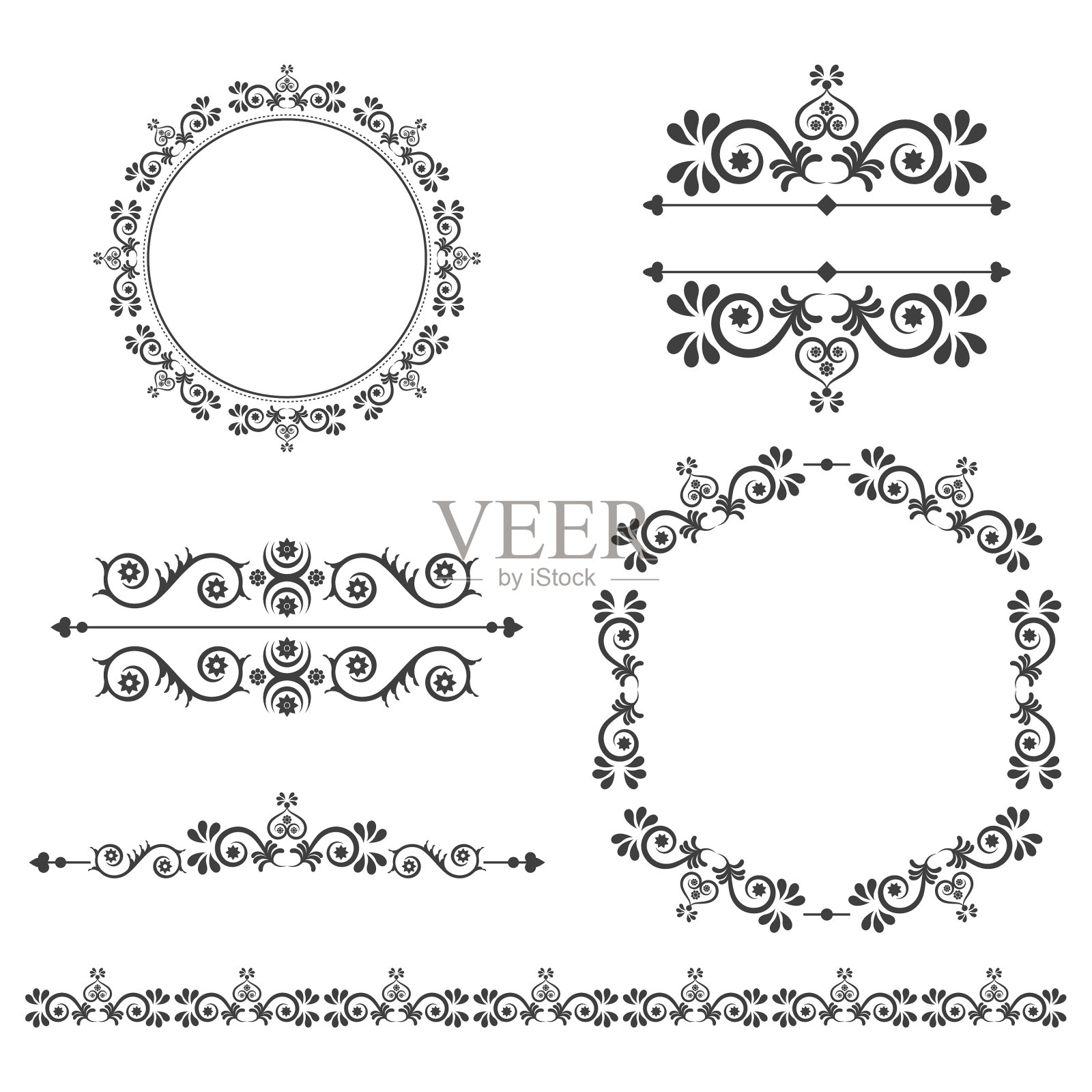 复古装饰贺卡矢量模板插画图片素材