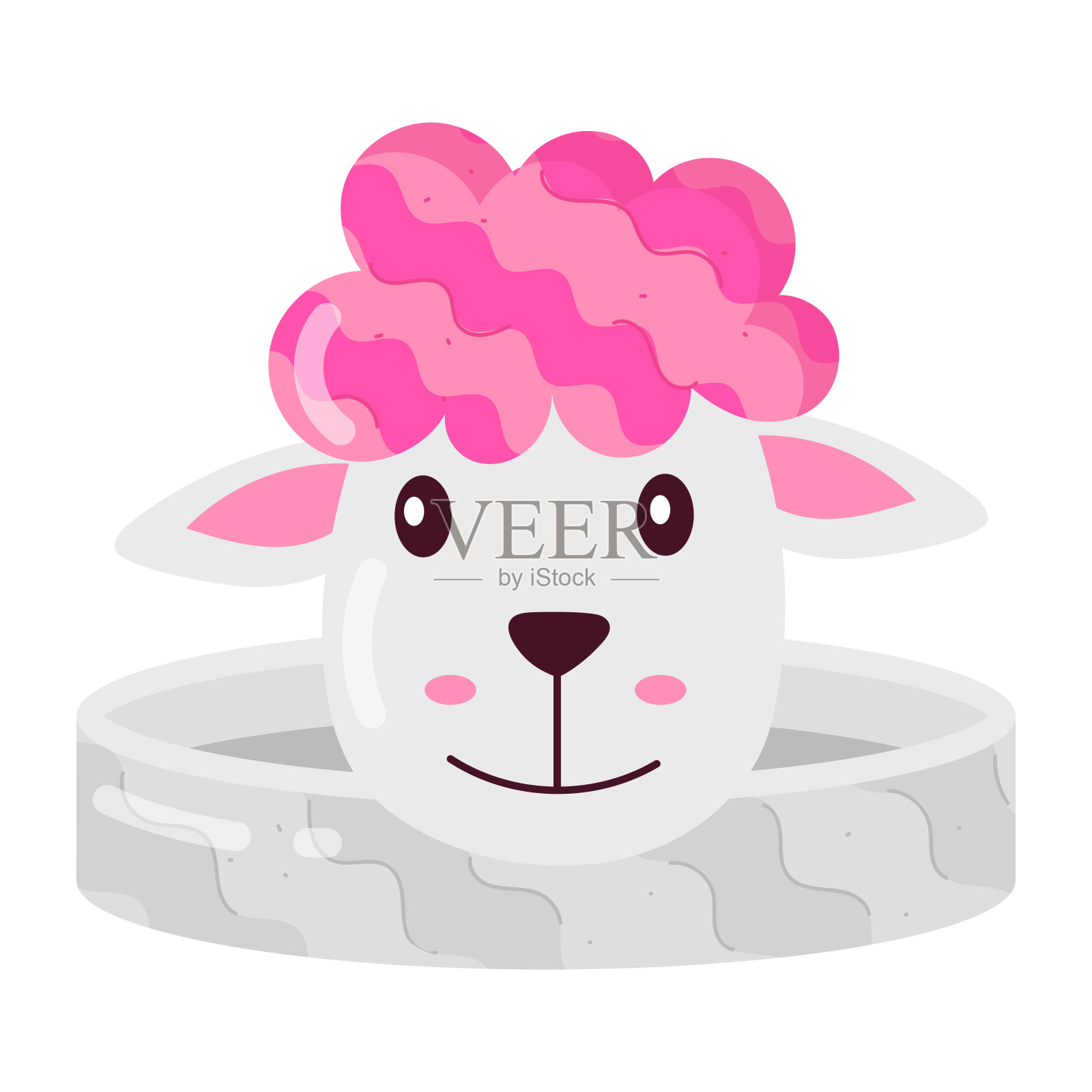 派对帽扁平贴纸插画图片素材