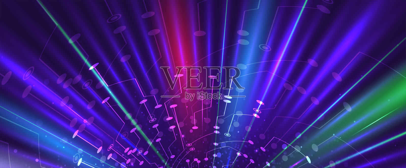 技术抽象的未来主义背景的互联网业务。大数据概念。向量爱尔兰。插画图片素材