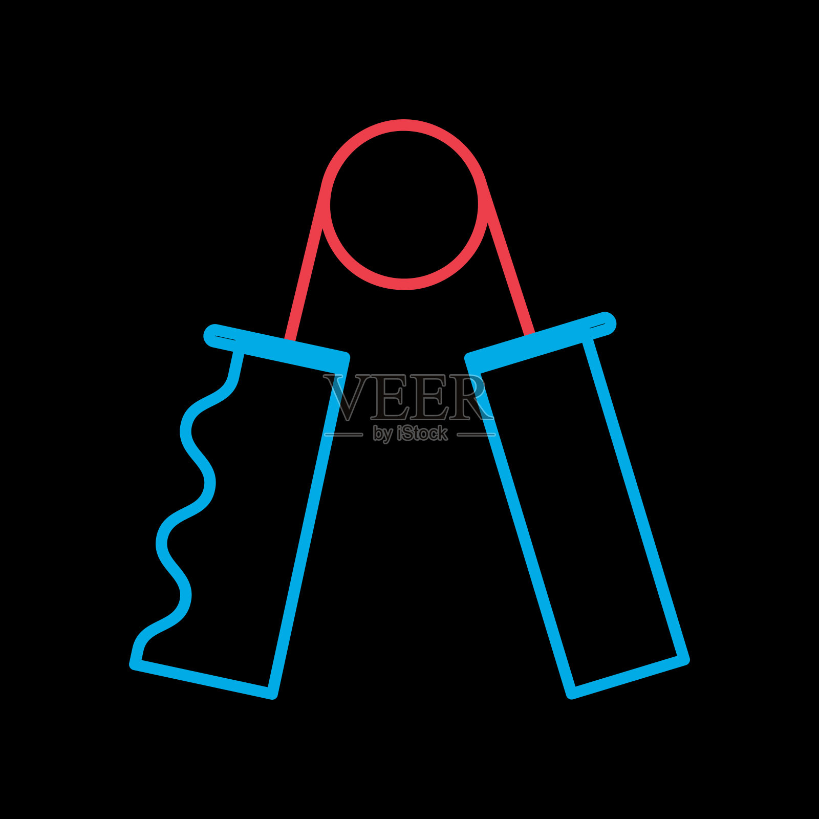 手握矢量图标。健身和健身房标志插画图片素材