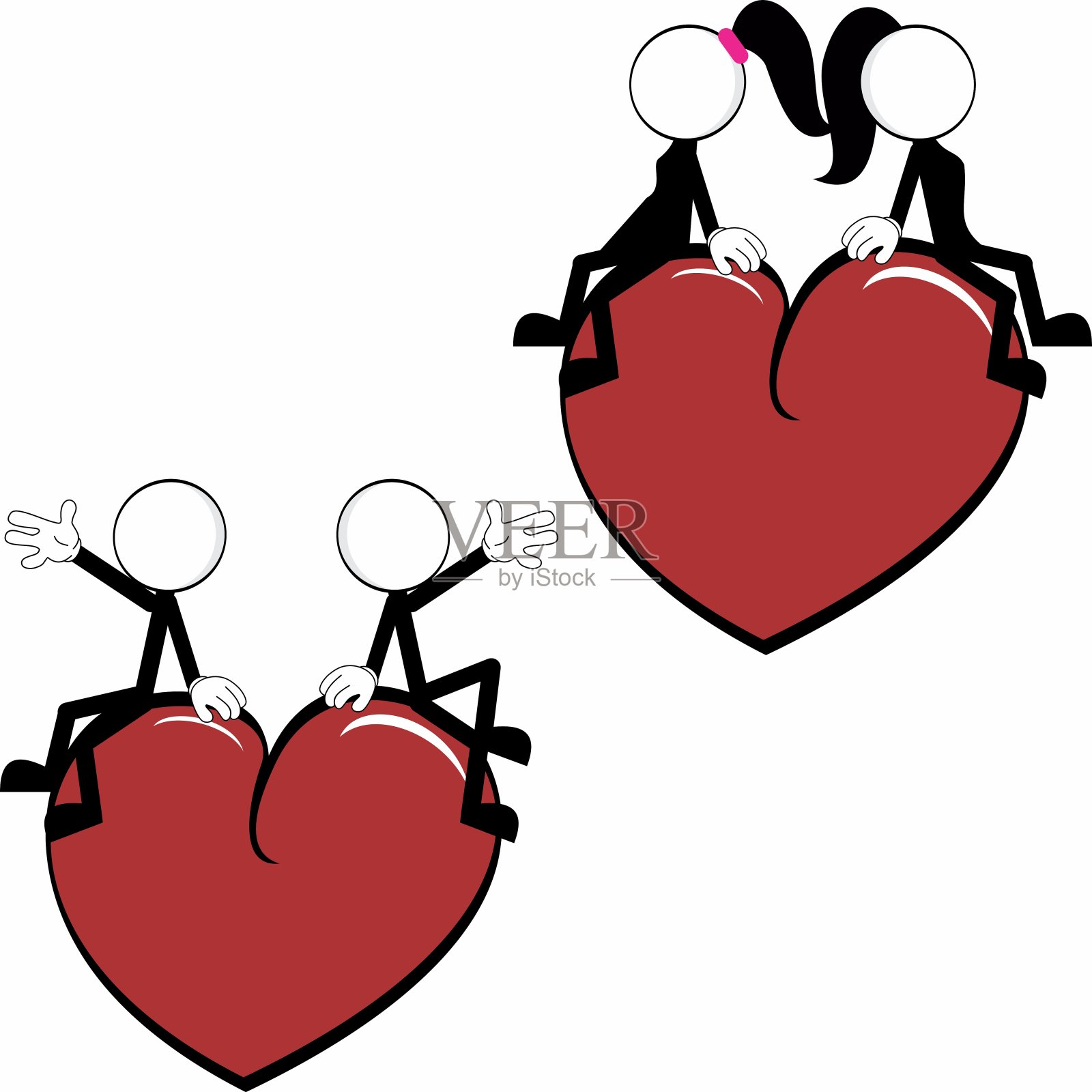 爱情象形图情人节套装插画图片素材