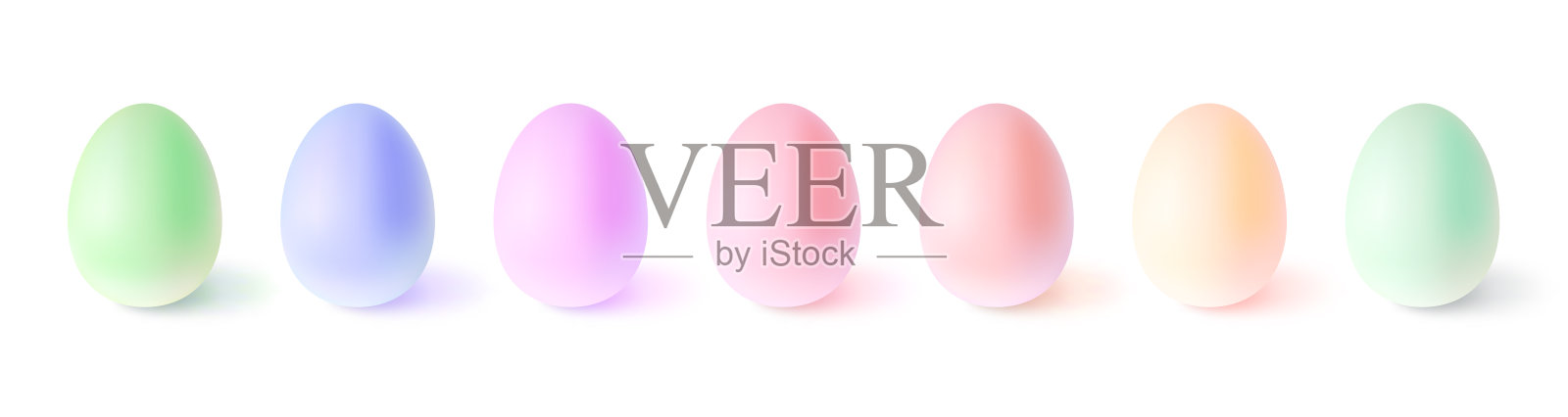 复活节彩蛋堆矢量元素3d隔离插画图片素材