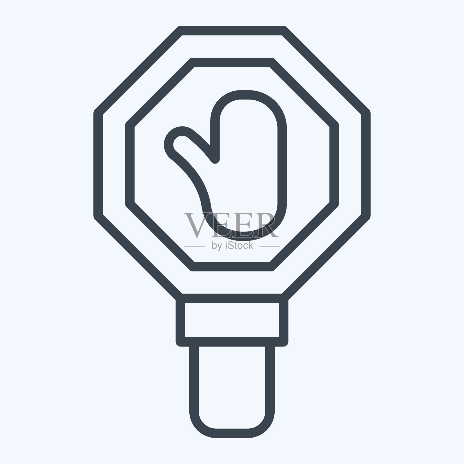 图标停止。与导航符号相关。行风格。简单的设计说明插画图片素材