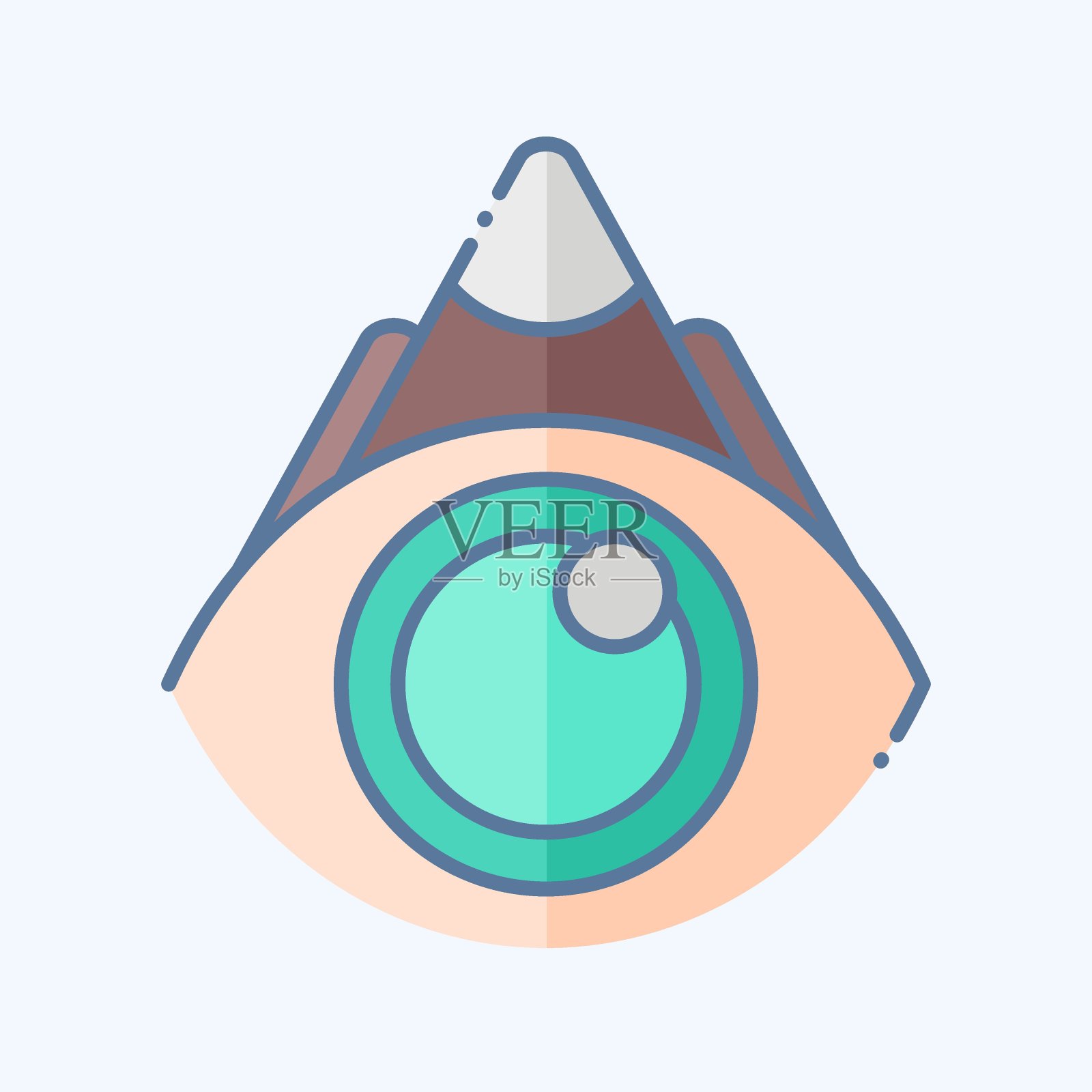 图标视图点。与导航符号相关。涂鸦风格。简单的设计说明插画图片素材