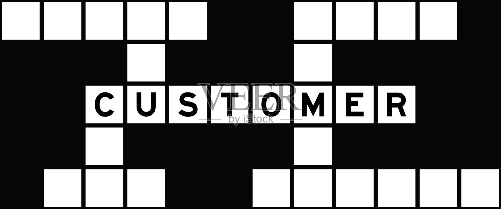 字母在字客户的纵横字谜背景插画图片素材