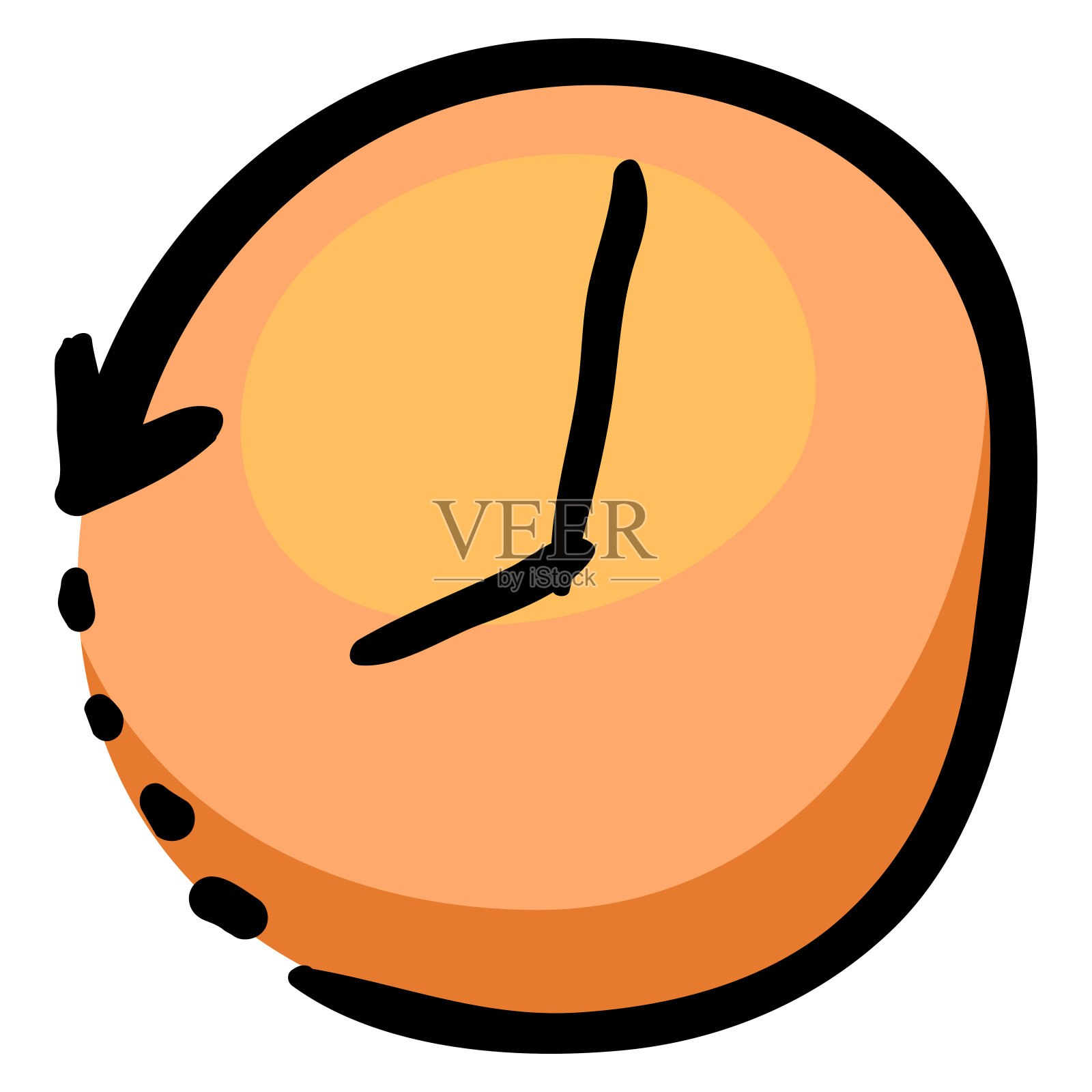 时钟手绘涂鸦图标插画图片素材