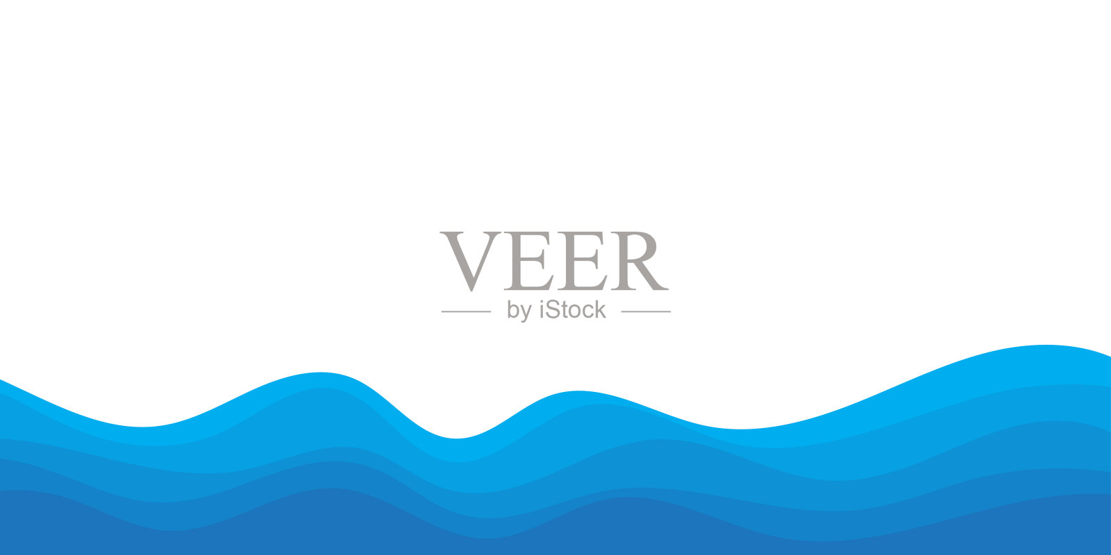 蓝色海浪层的背景矢量插图插画图片素材