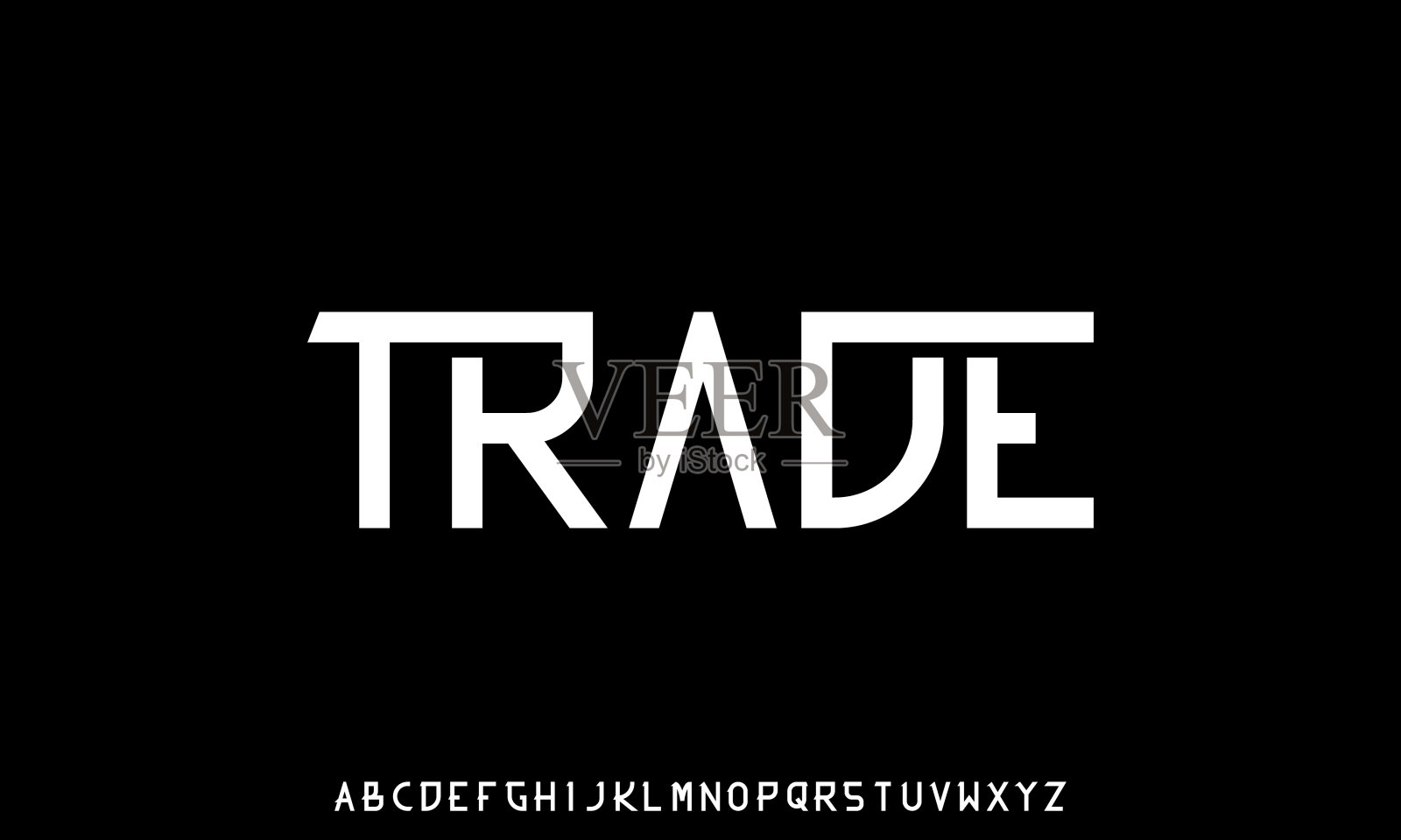 抽象最小的现代字母字体。最小的纤细排版字母组合字体样式。矢量插图和技术字体。插画图片素材