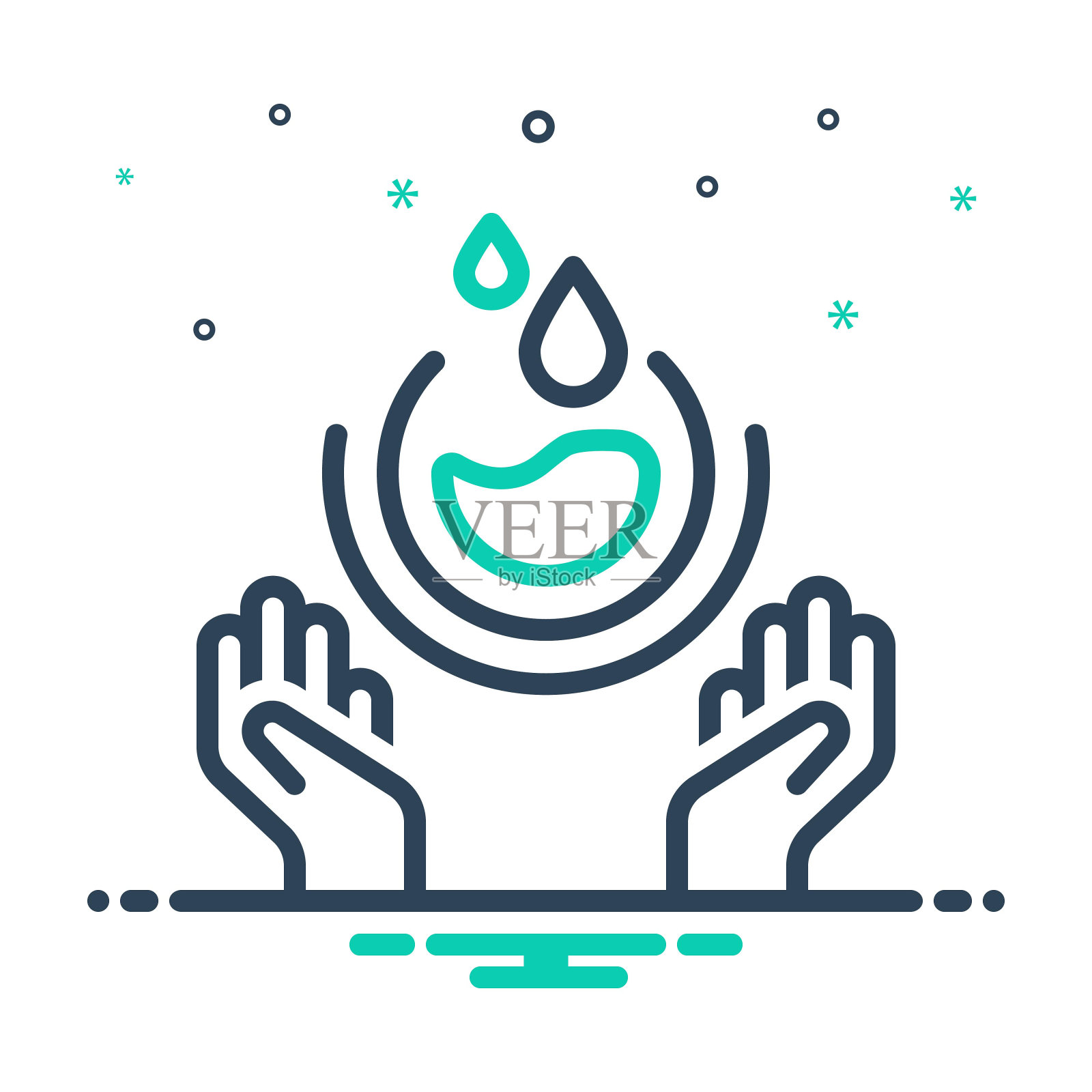 节约用水插画图片素材