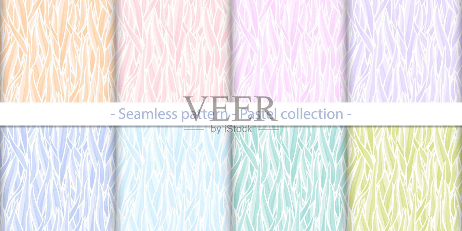 抽象花卉无缝图案柔和的颜色插画图片素材