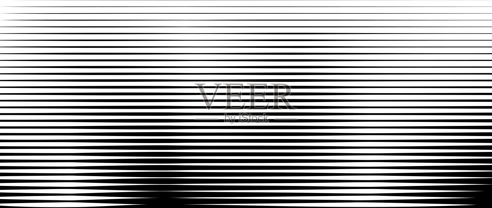 线条半色调渐变纹理。振动水平渐变背景。重复条纹图案背景。黑色平行薄到厚条纹云纹背景覆盖，印刷，覆盖。向量插画图片素材