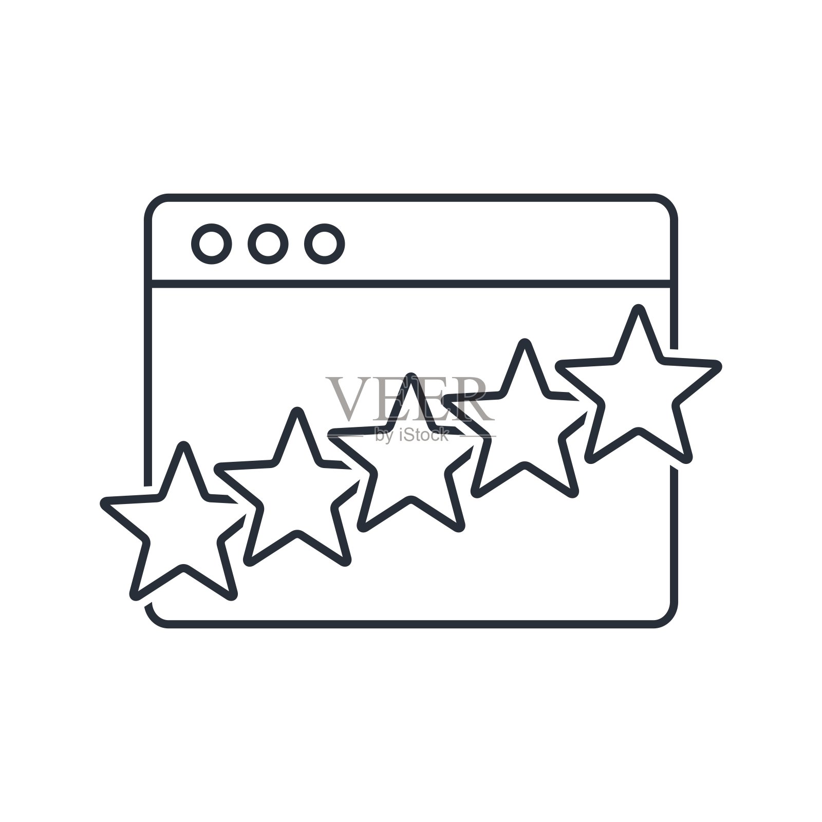 最好的登陆页线框网站设计的业务。网站。矢量线性图标隔离在白色背景。插画图片素材