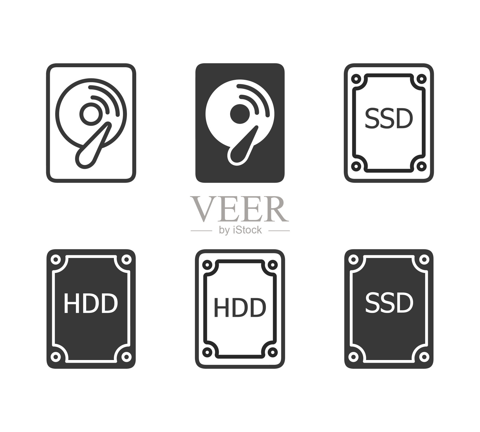 硬盘驱动器插画图片素材