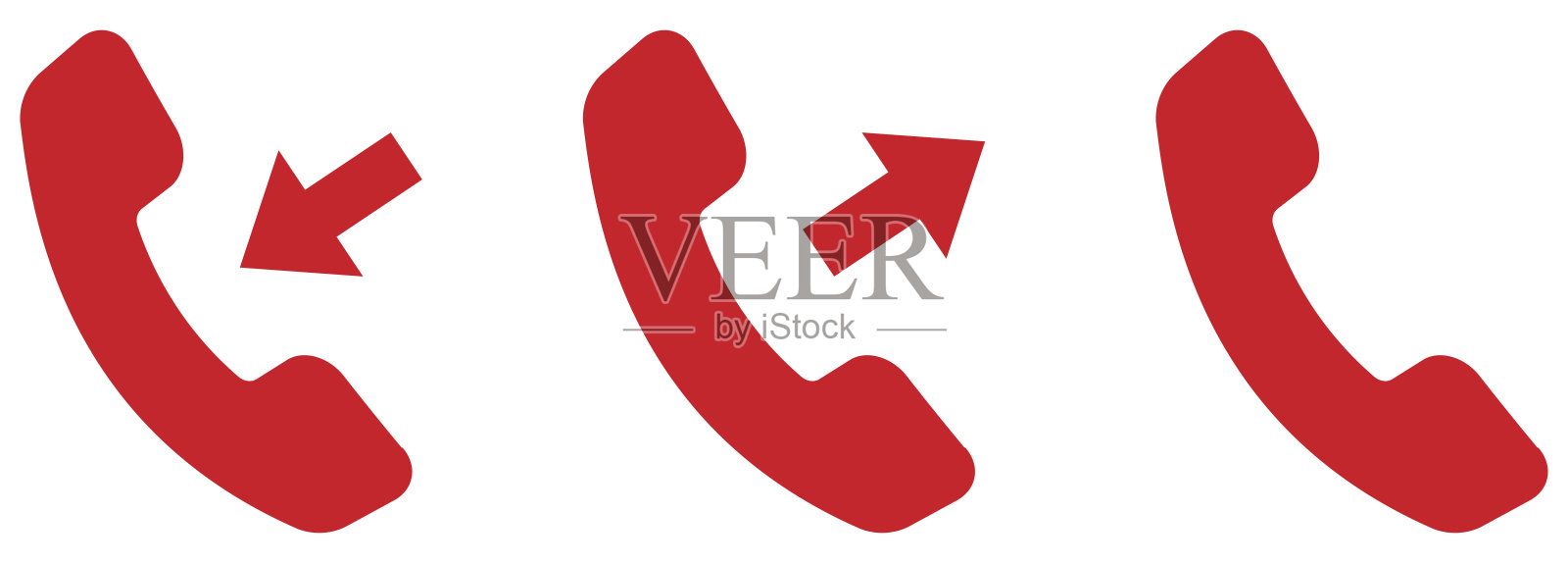 手机上的红色图标插画图片素材