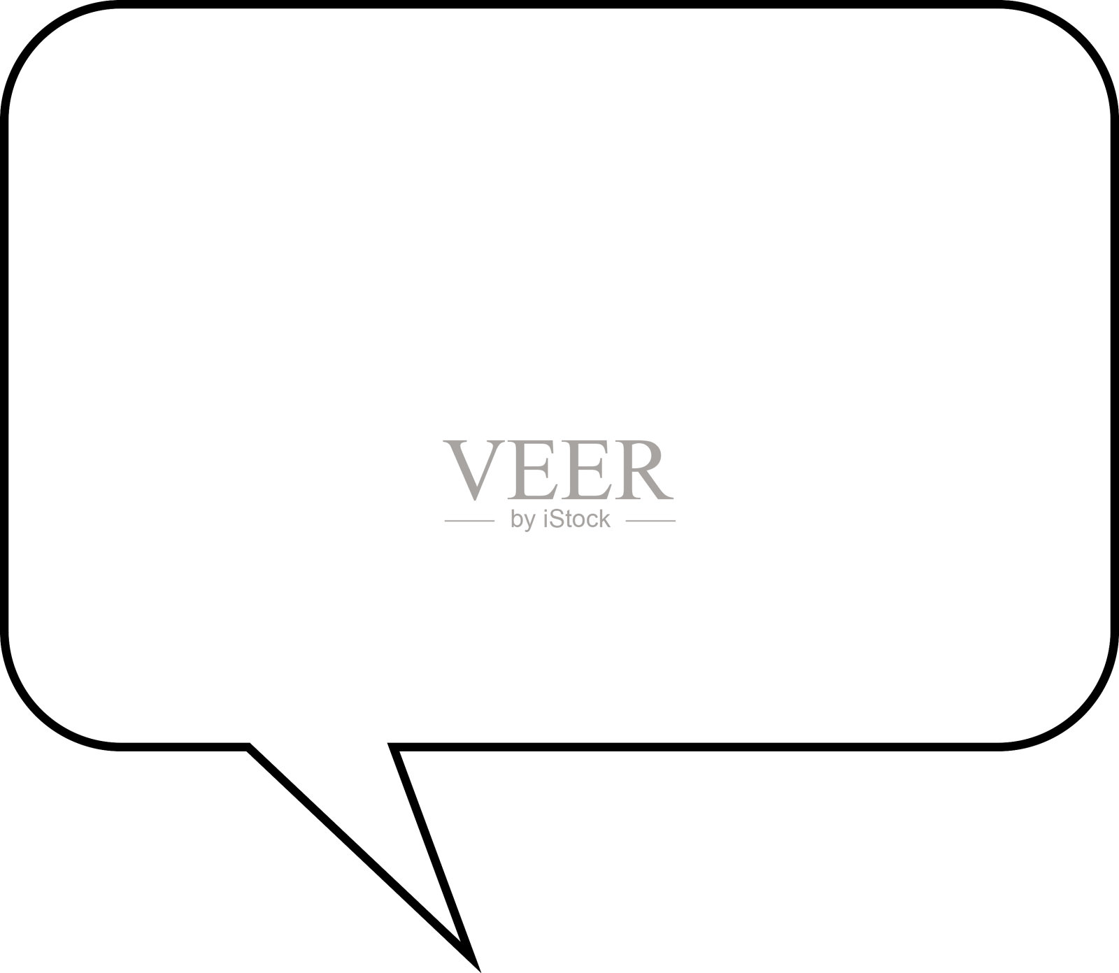 一套空白的白色语音气泡在平面设计，聊天框，消息框图标。气球涂鸦风格的思维符号符号。语音气泡被隔离在背景上。插画图片素材