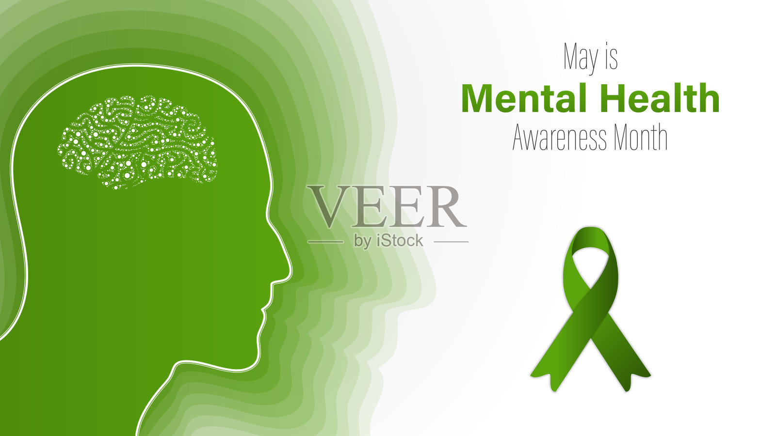 心理健康宣传月矢量插画插画图片素材