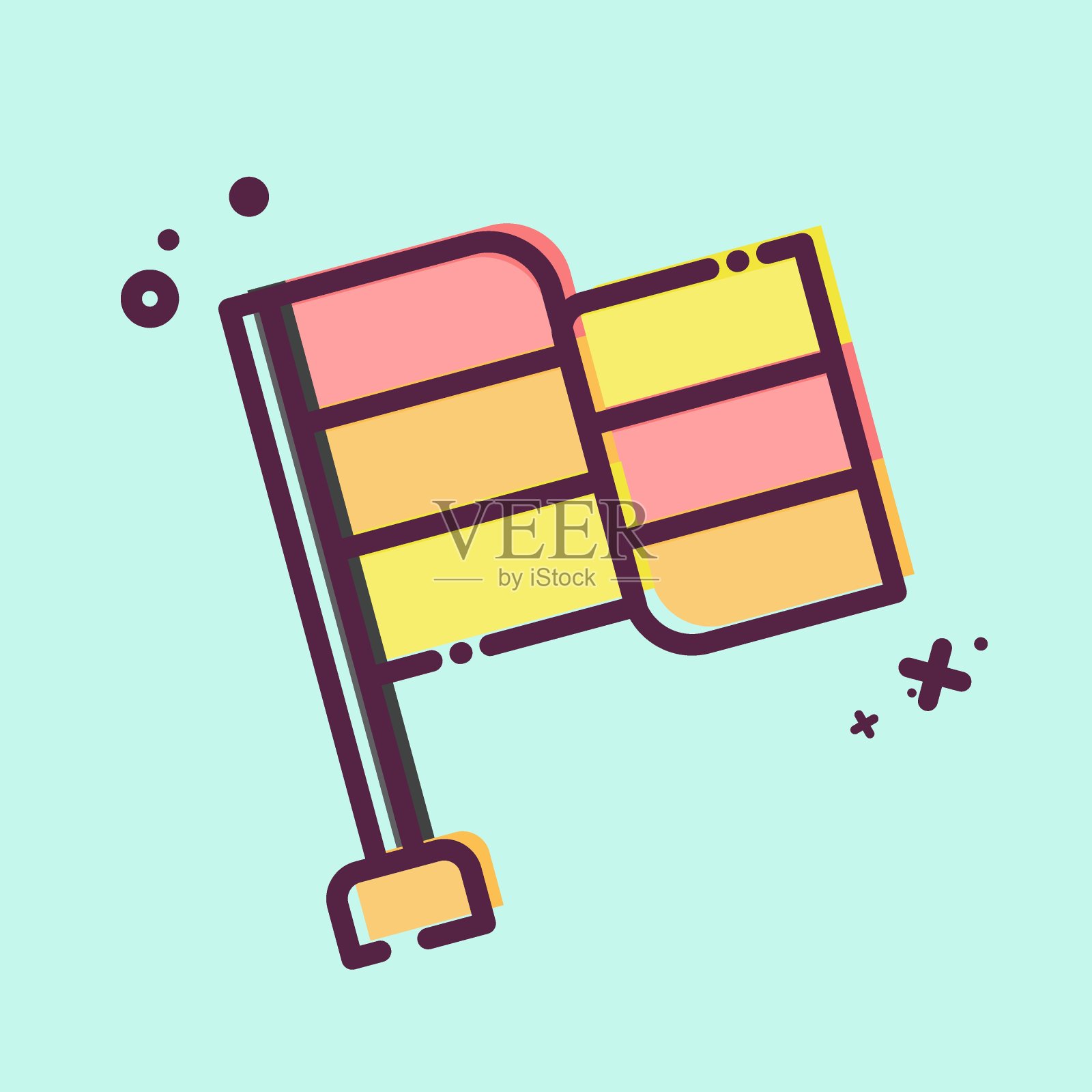 图标标记。与导航符号相关。MBE风格。简单的设计说明插画图片素材