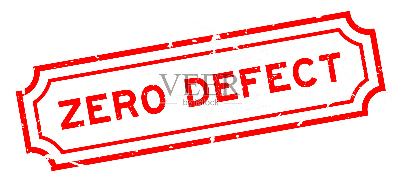 垃圾红色零缺陷字橡胶封条白底插画图片素材