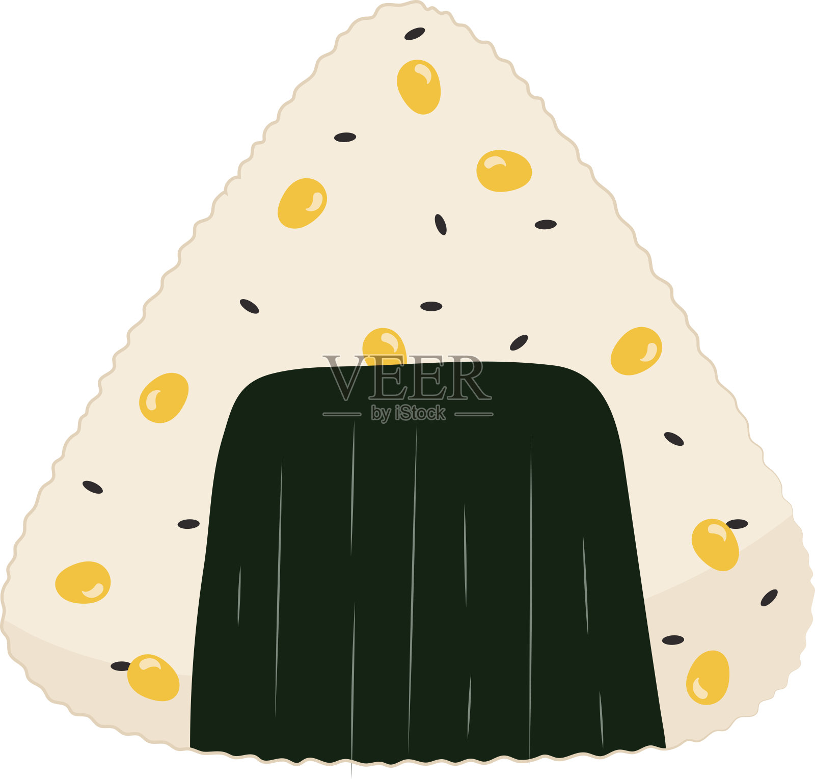 日本饭团料理插图图形元素艺术卡插画图片素材