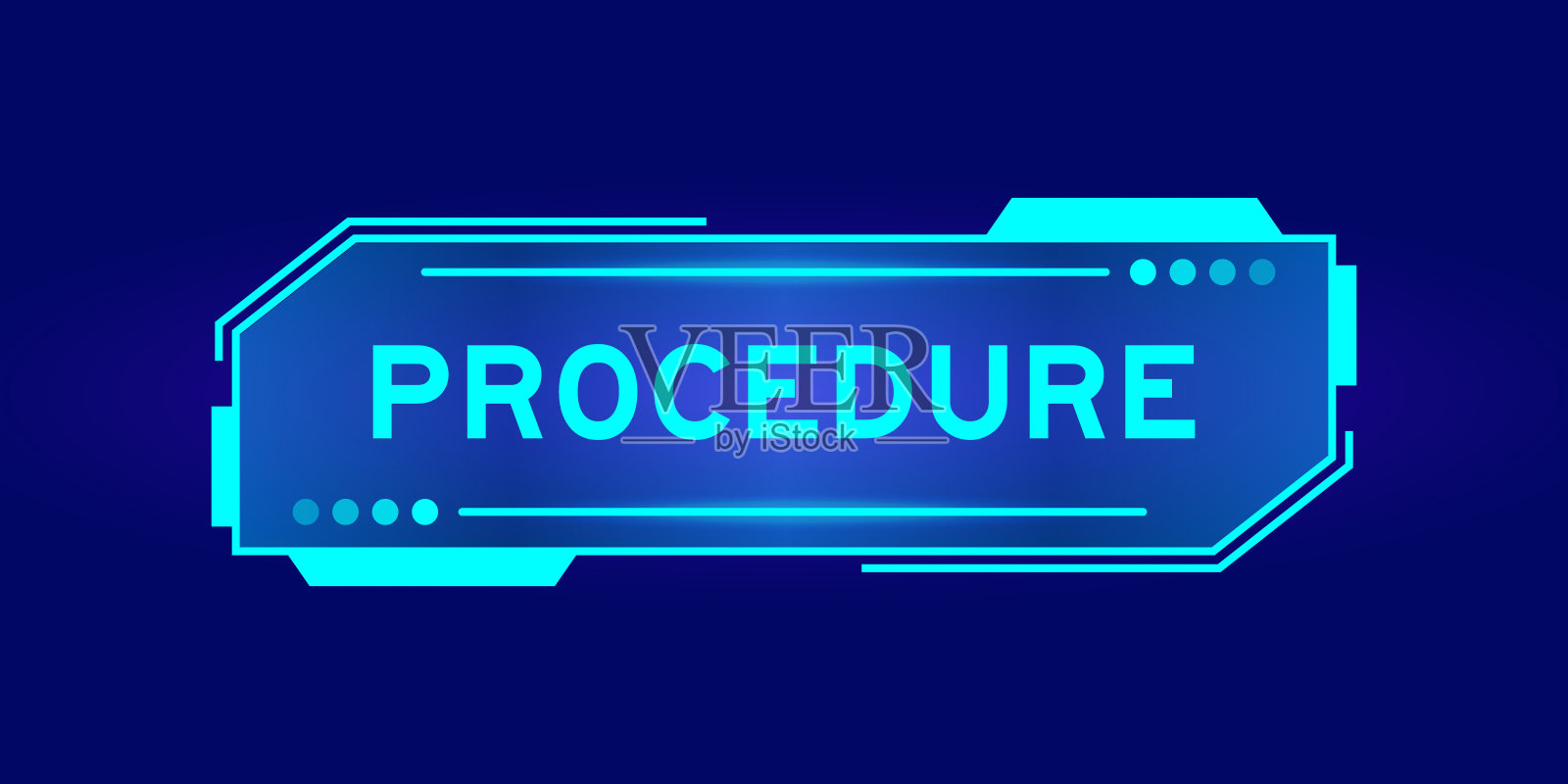 未来的hud横幅，在蓝色背景的用户界面屏幕上有文字程序插画图片素材