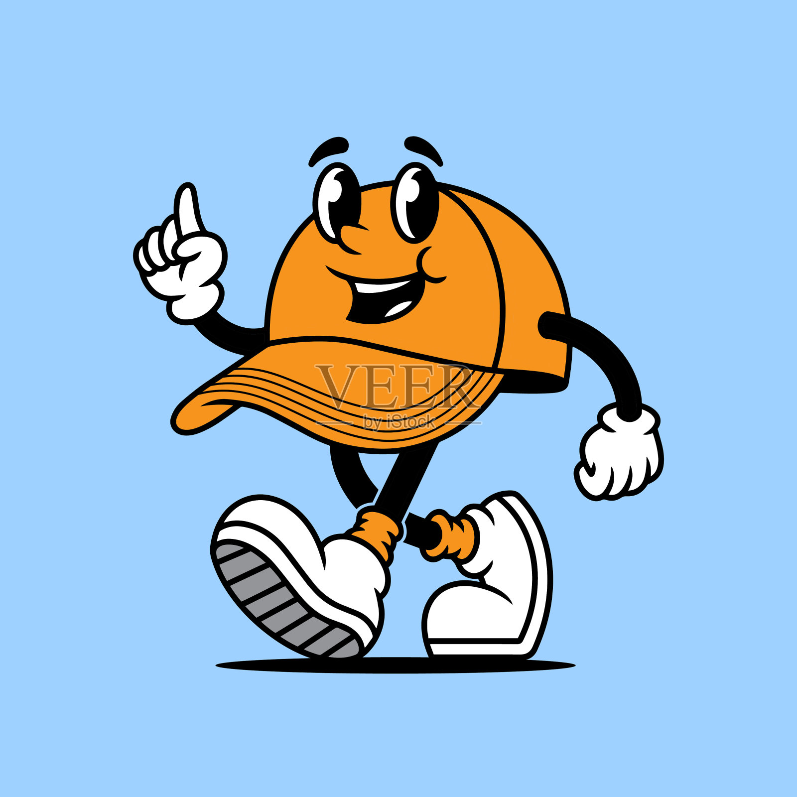 可爱帽子吉祥物向量插画图片素材