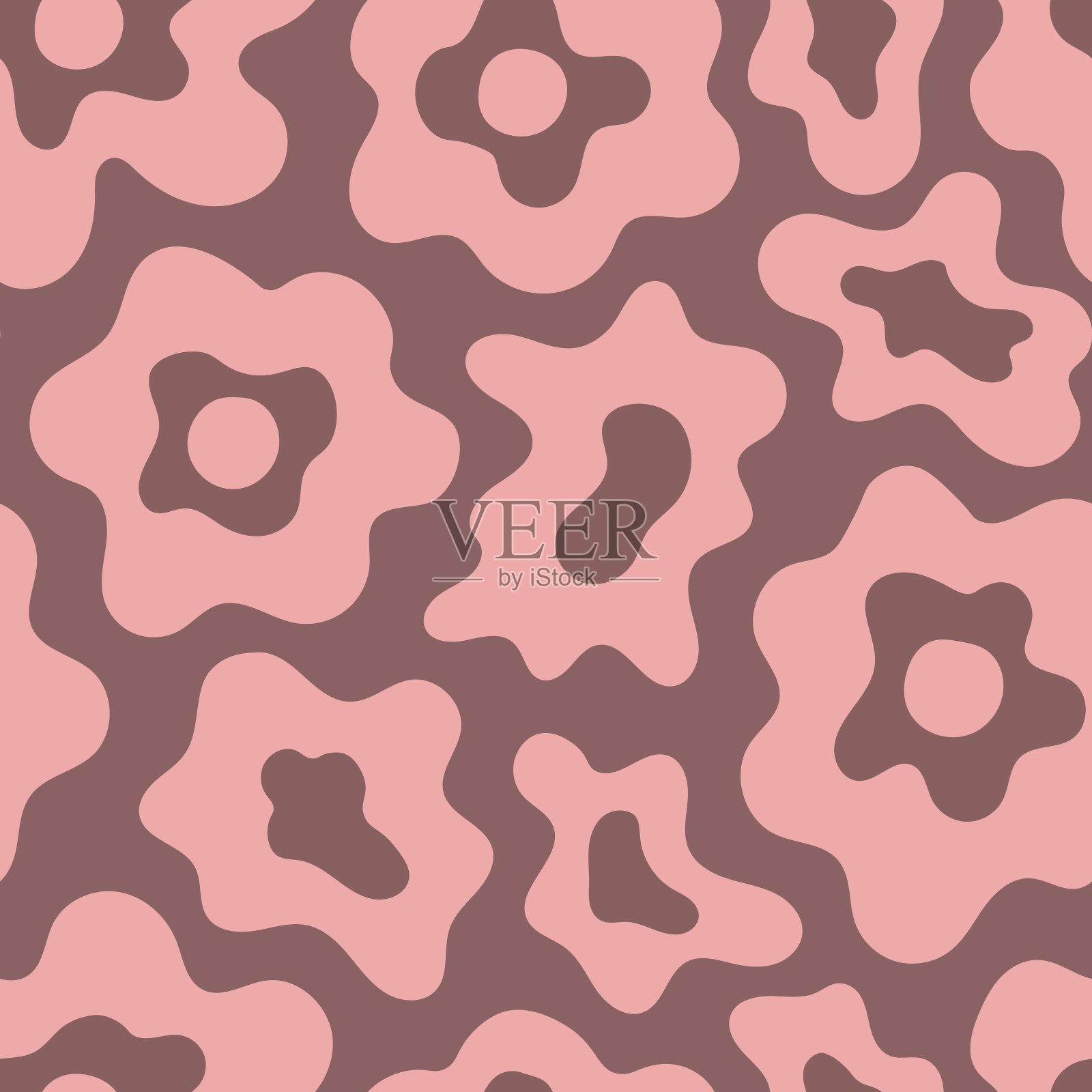 最小波浪花无缝图案插画图片素材