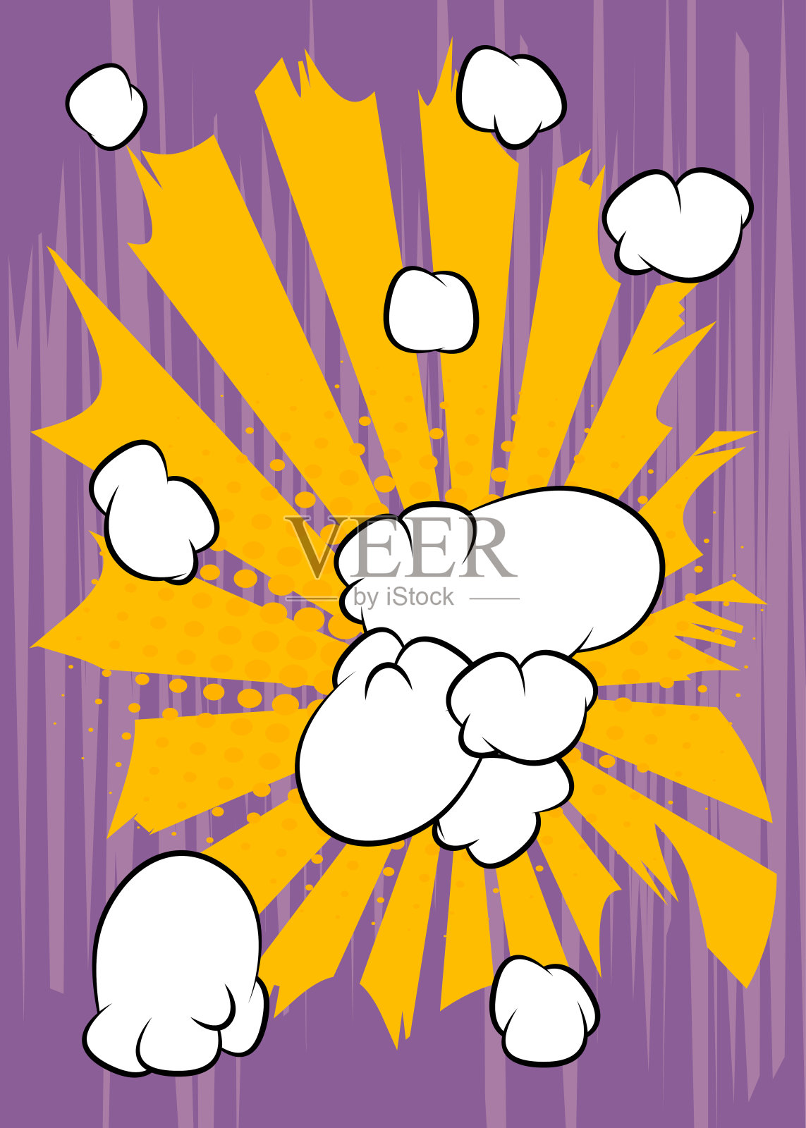 卡通背景，漫画书令人敬畏的背景。复古矢量漫画波普艺术设计插图。插画图片素材