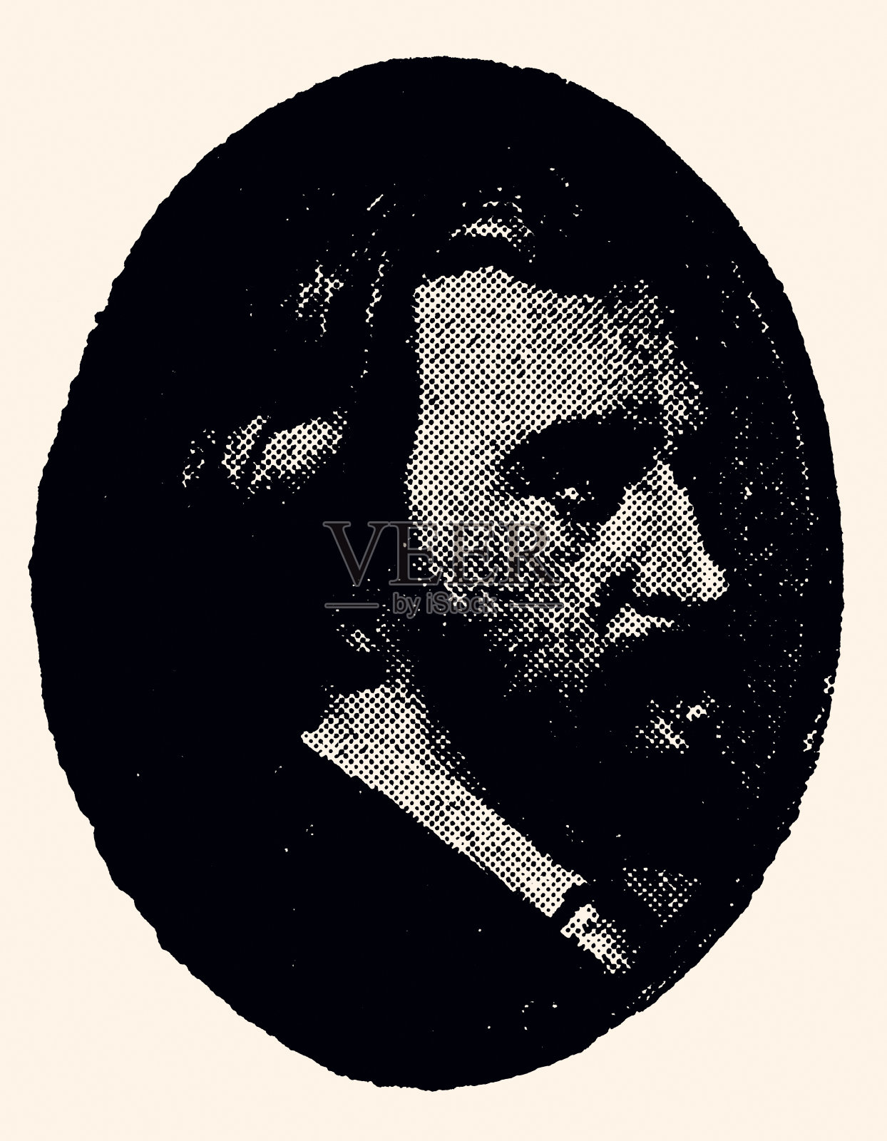 (法国剧作家、诗人、小说家穆塞。a .)插画图片素材