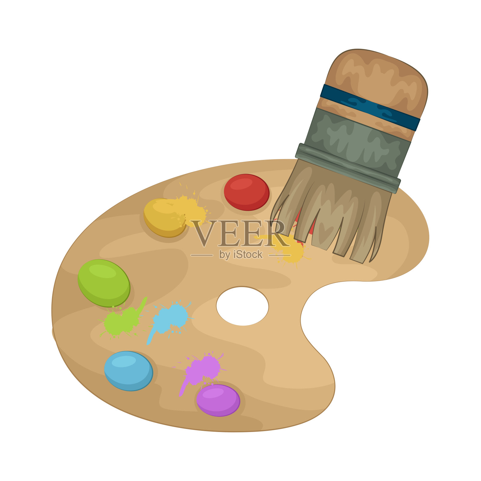 油漆调色板插画图片素材