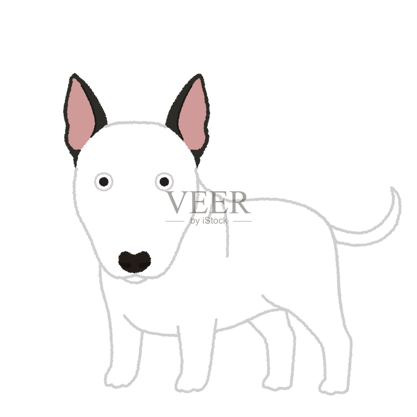 斗牛梗插画图片素材