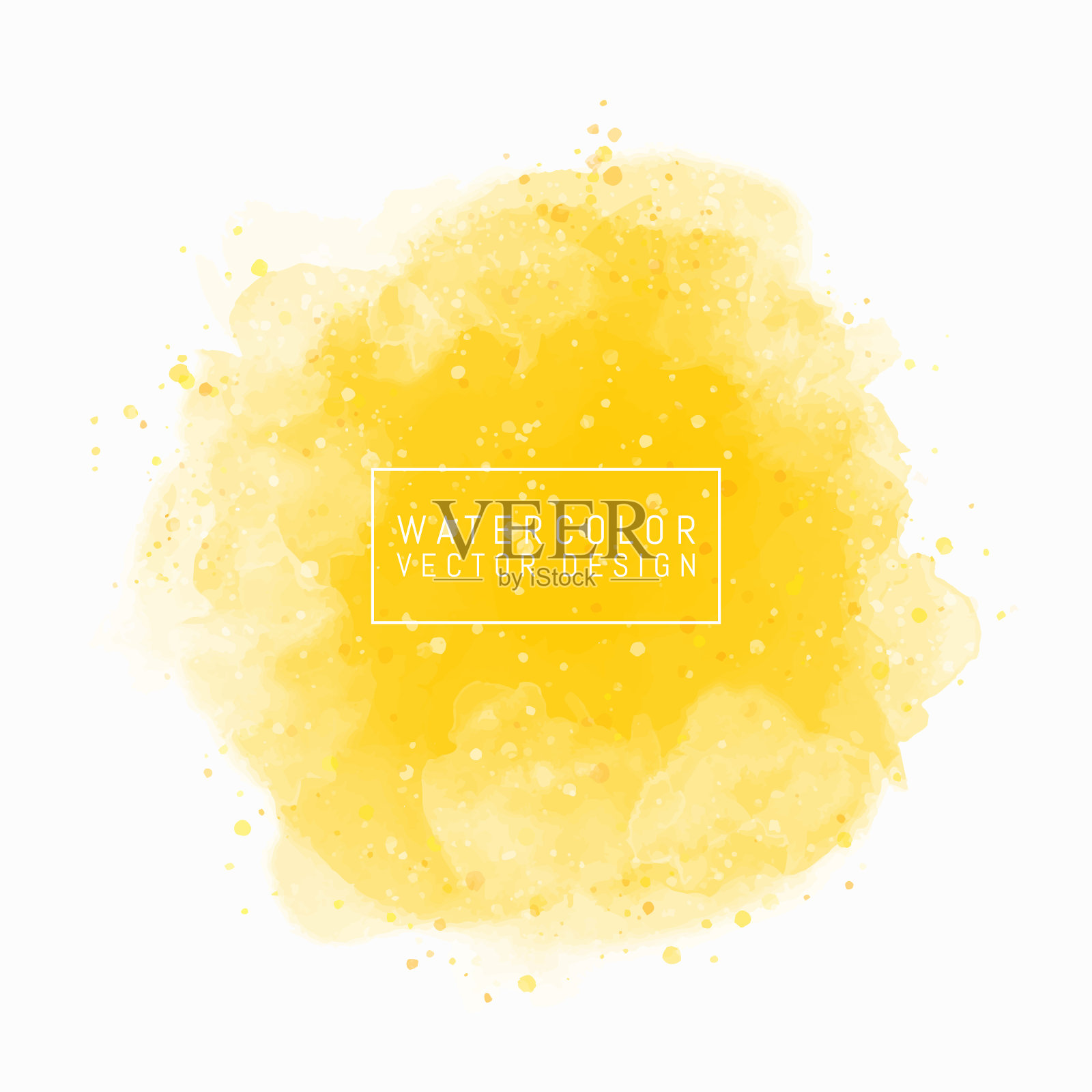 抽象黄色污点溅水彩插图插画图片素材