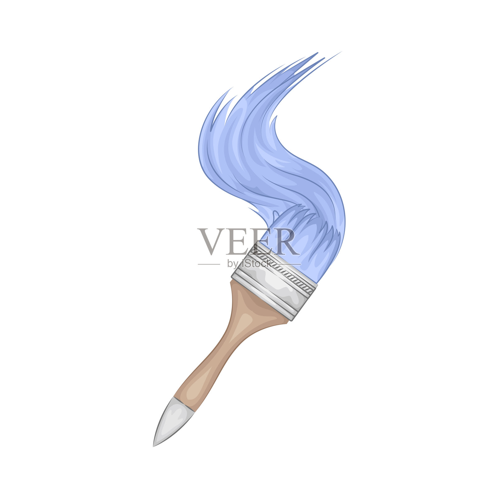 油漆刷插画图片素材