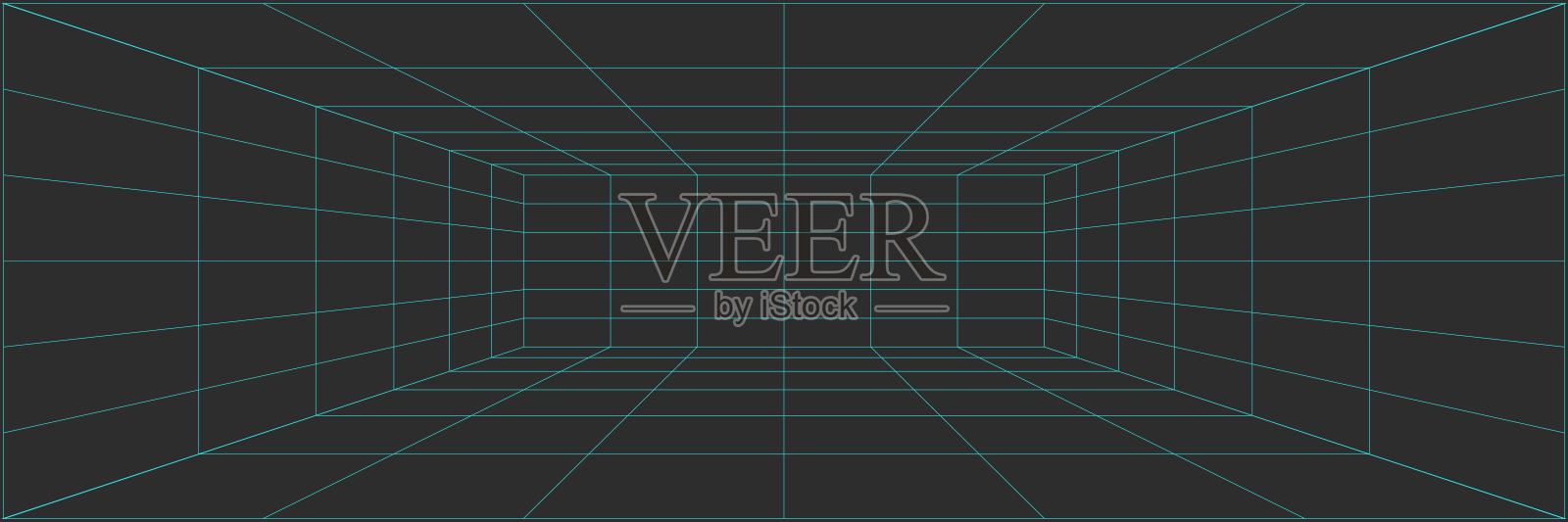 抽象hud线框，赛博朋克元素和透视黑色网格。超现实几何复古的未来主义背景。迷幻的y2k形状。Rave矢量元素在时尚迷幻。插画图片素材