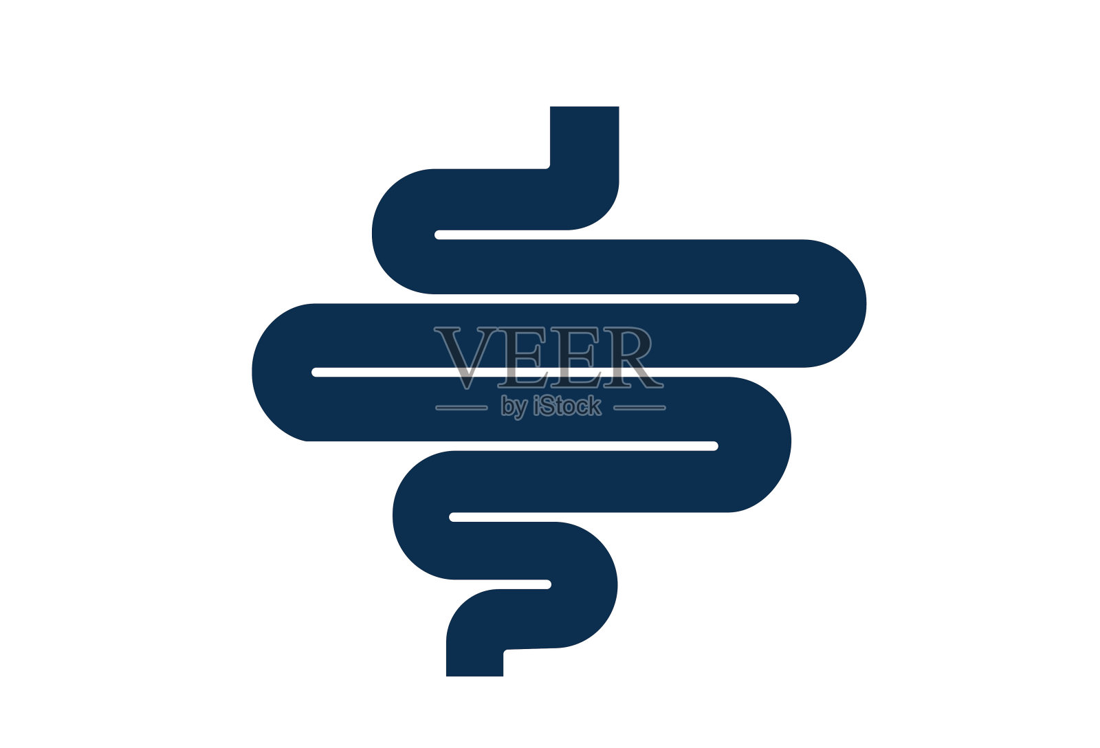 肠道图标。插画图片素材