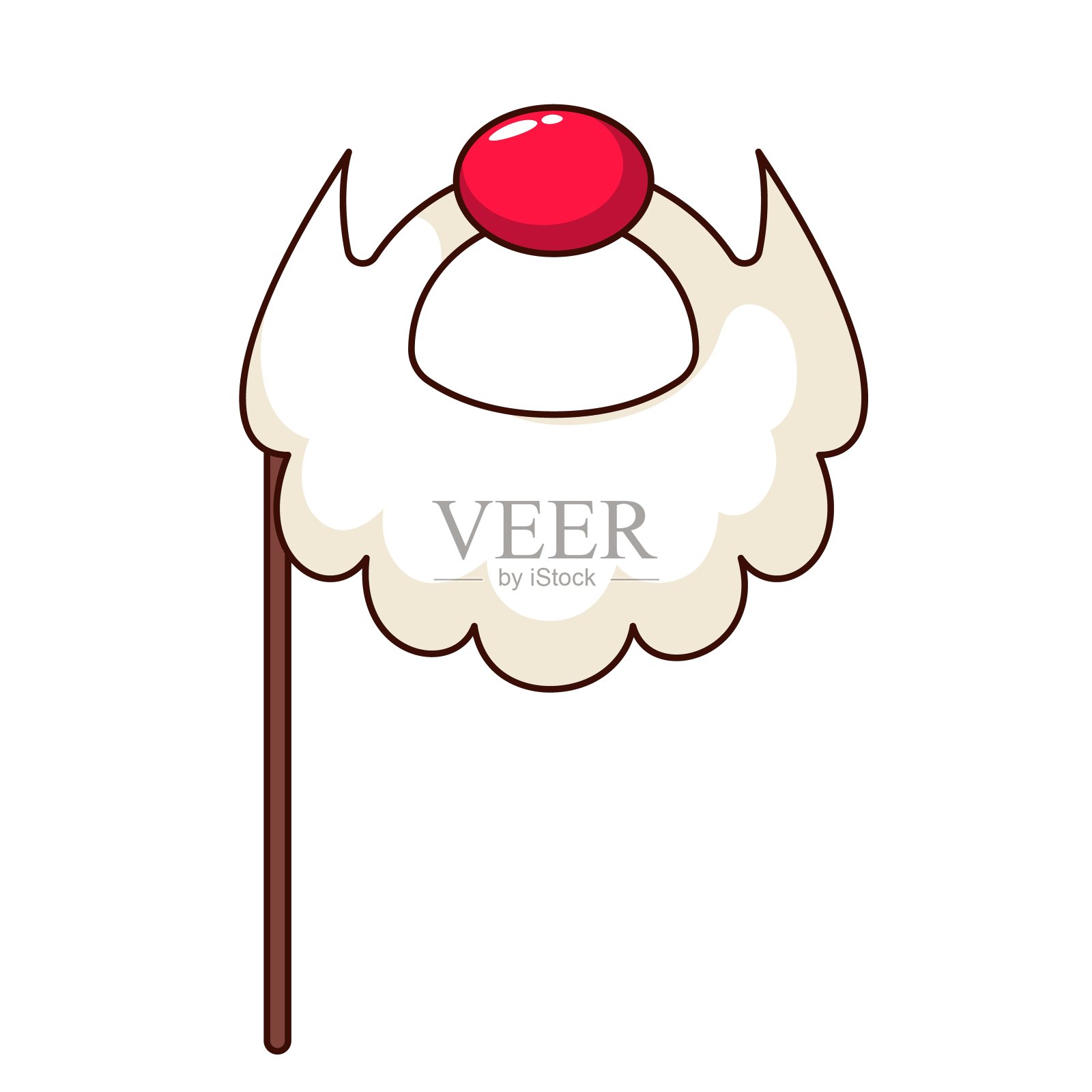 圣诞老人面具插画图片素材