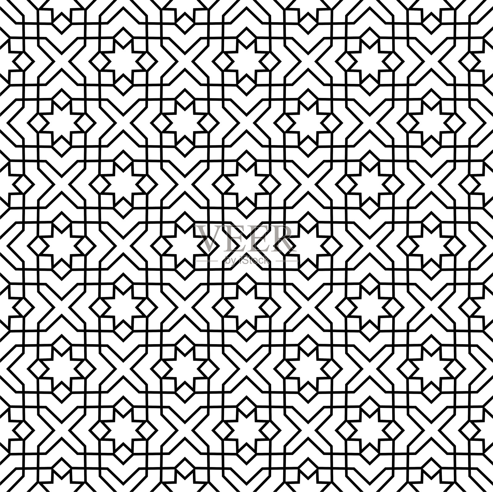 阿拉伯或马什拉比亚阿拉伯无缝图案插画图片素材