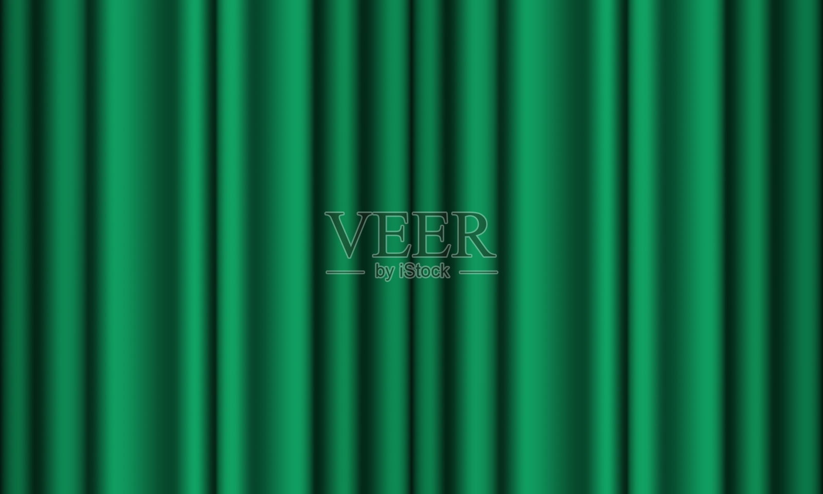 绿色的窗帘插画图片素材