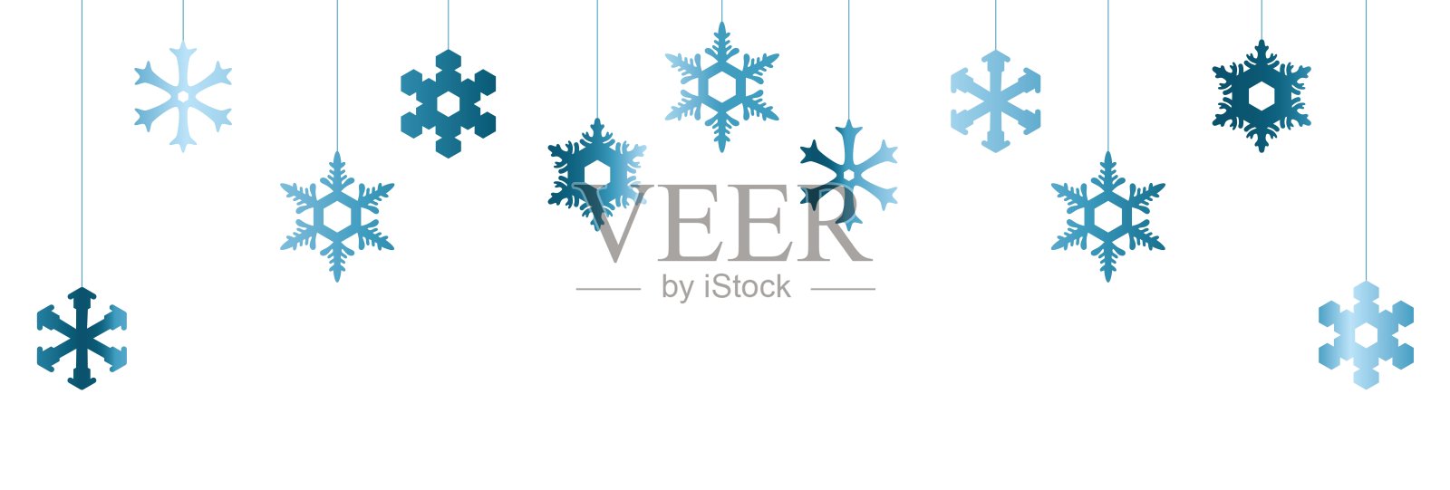 雪花装饰浅蓝色1插画图片素材