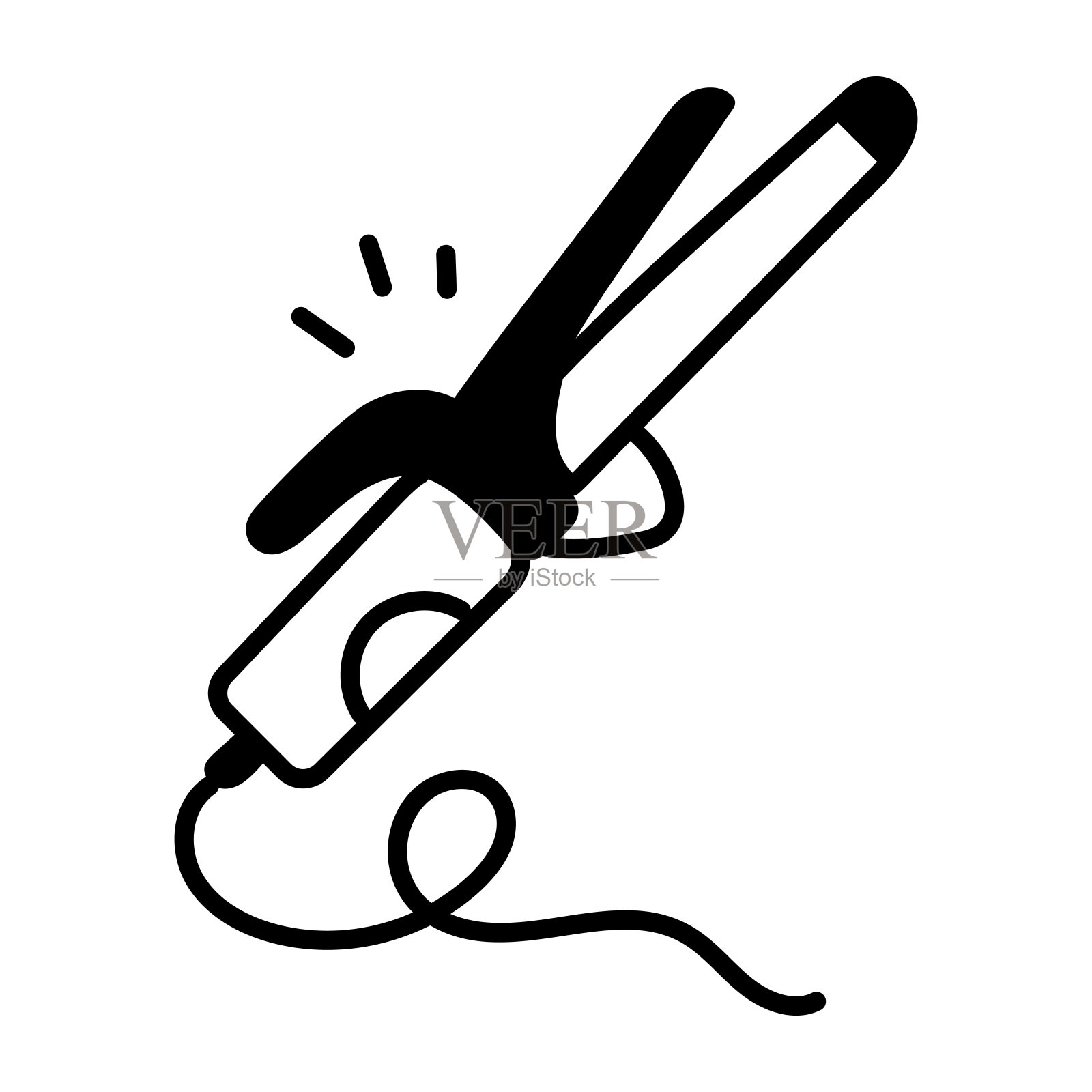 卷发器插画图片素材