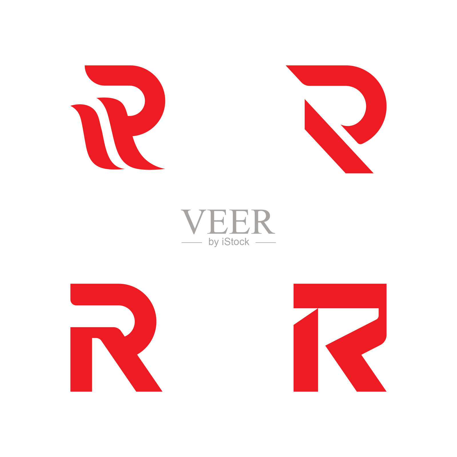 字母R标志模板设计矢量插画图片素材