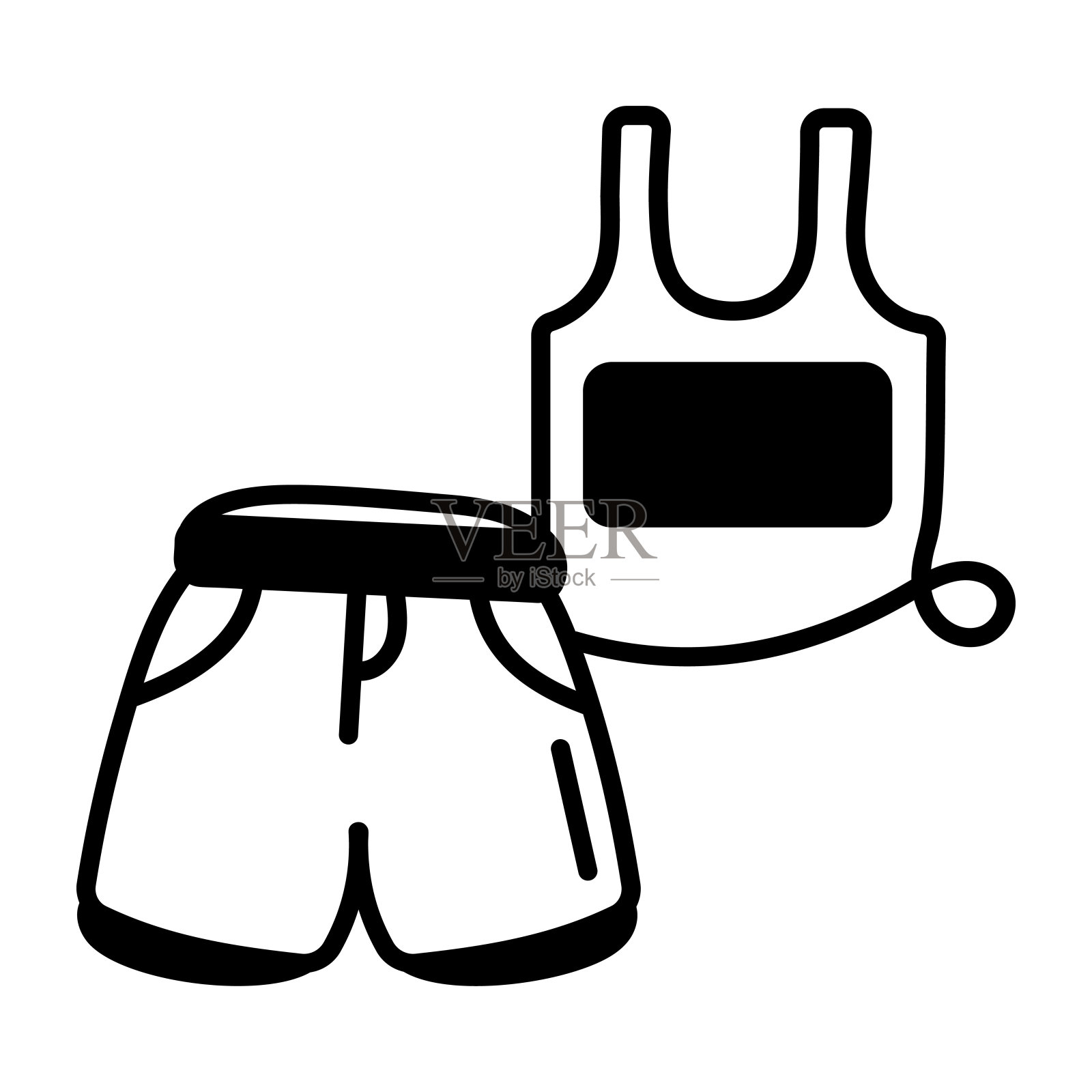 健身衣服插画图片素材